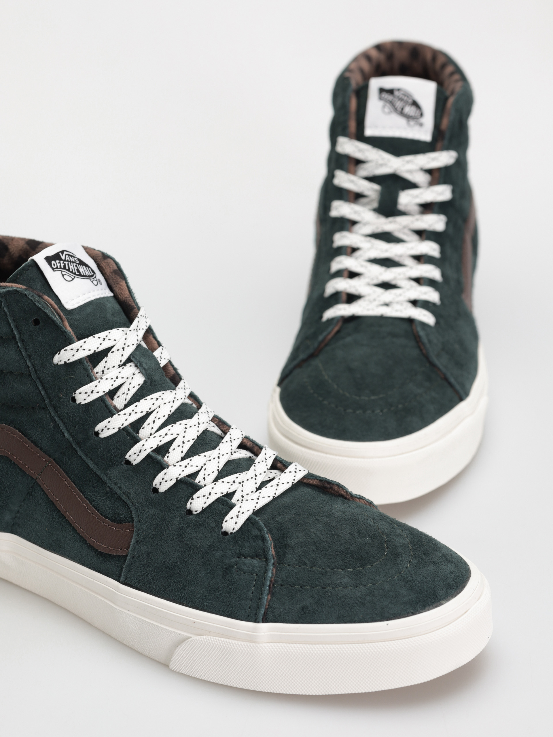 Boty Vans Sk8 Hi (pig suede plaid scarab)