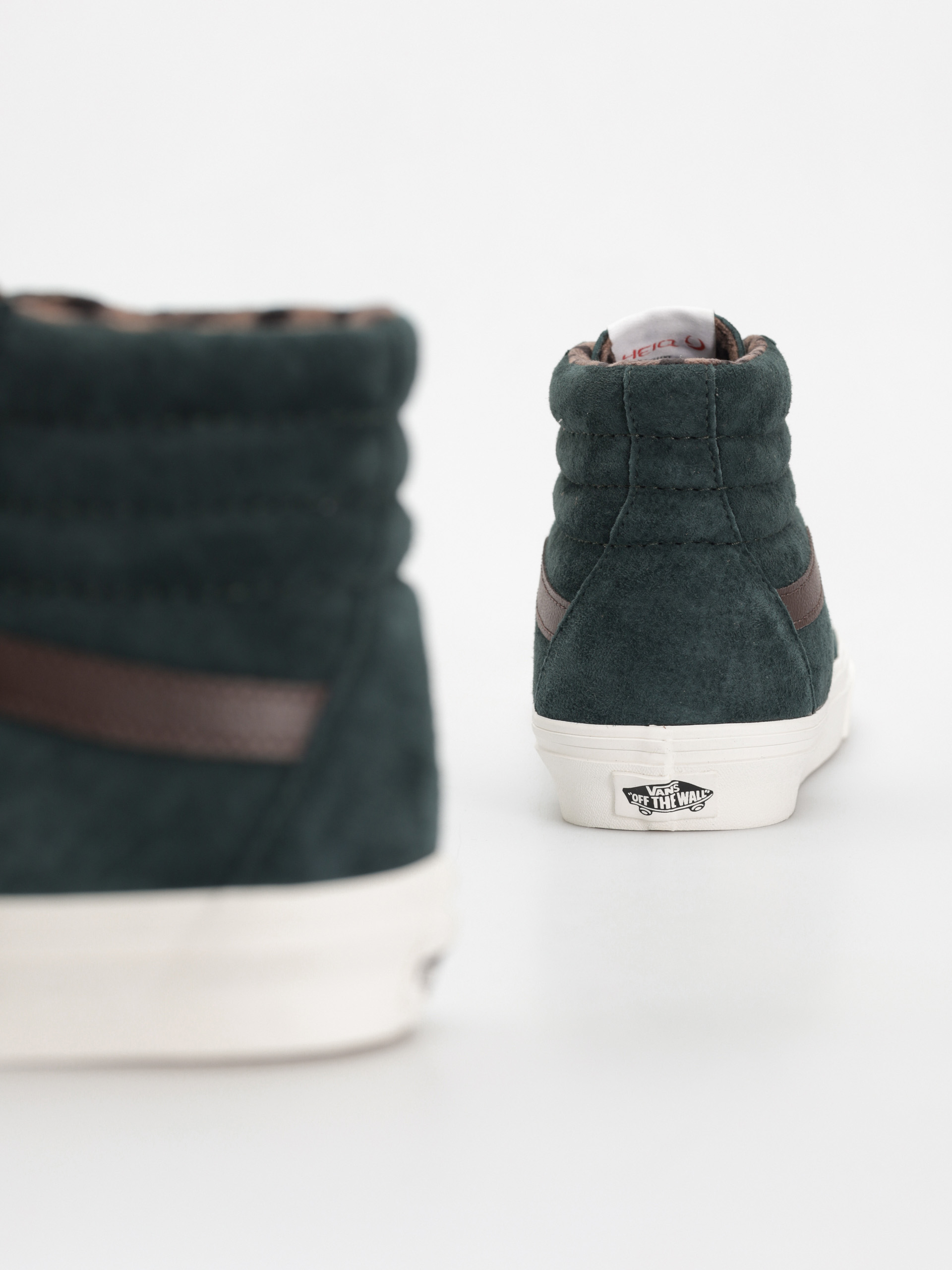 Boty Vans Sk8 Hi (pig suede plaid scarab)