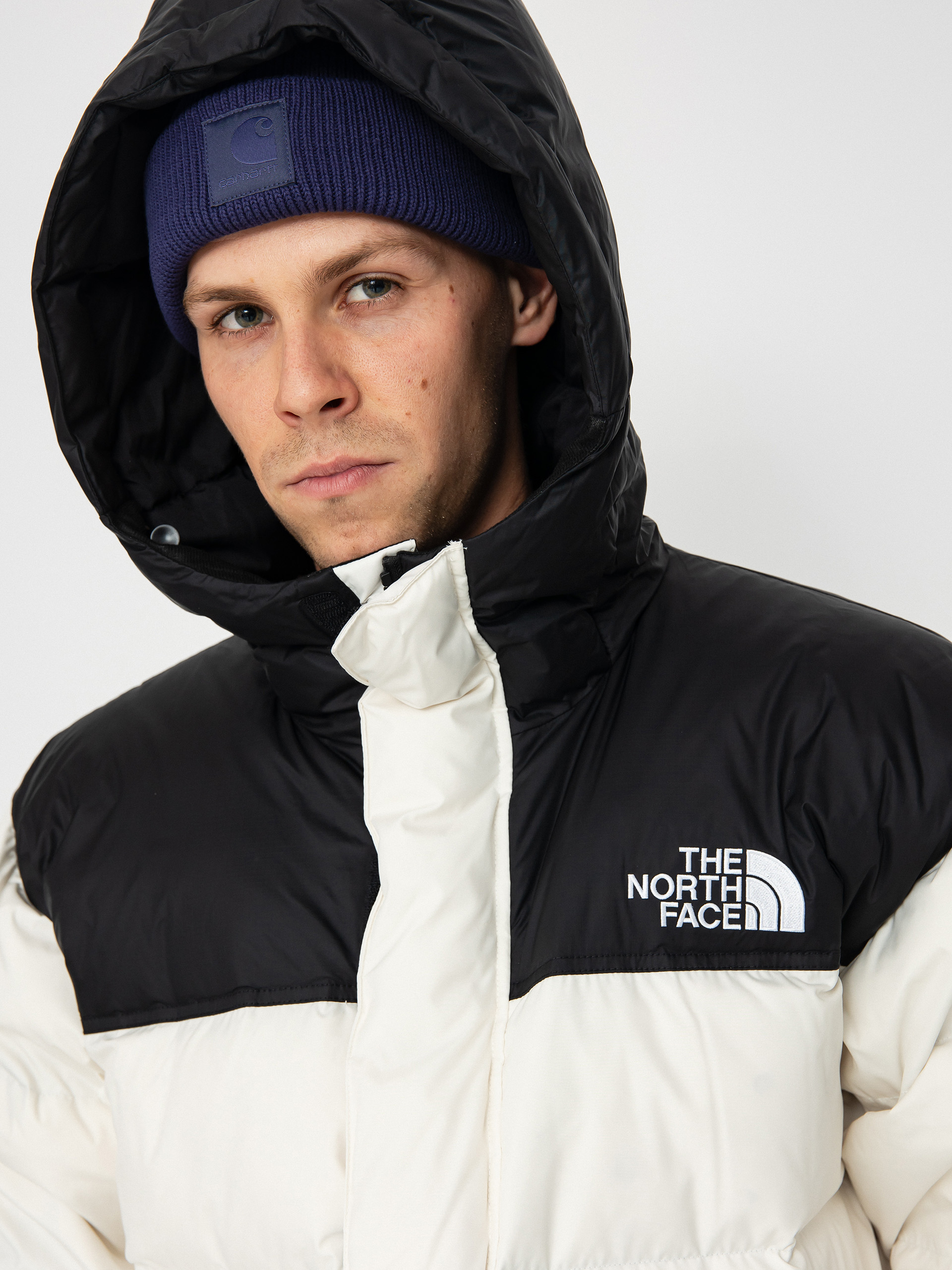 Bunda The North Face Nuptse Parka (white dune/tnf black)
