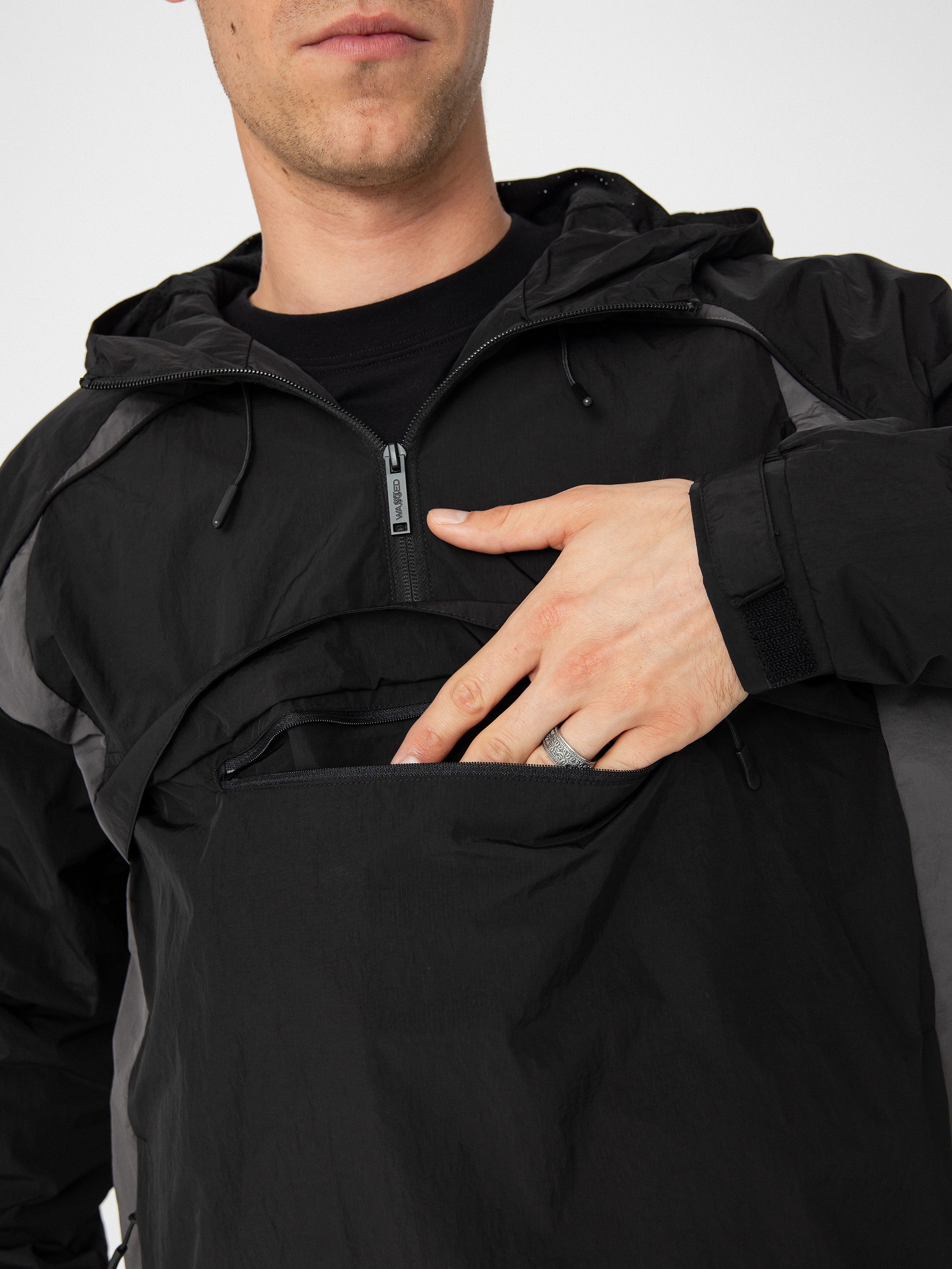 Bunda Wasted Paris Arena Windbreaker (black/charcoal)