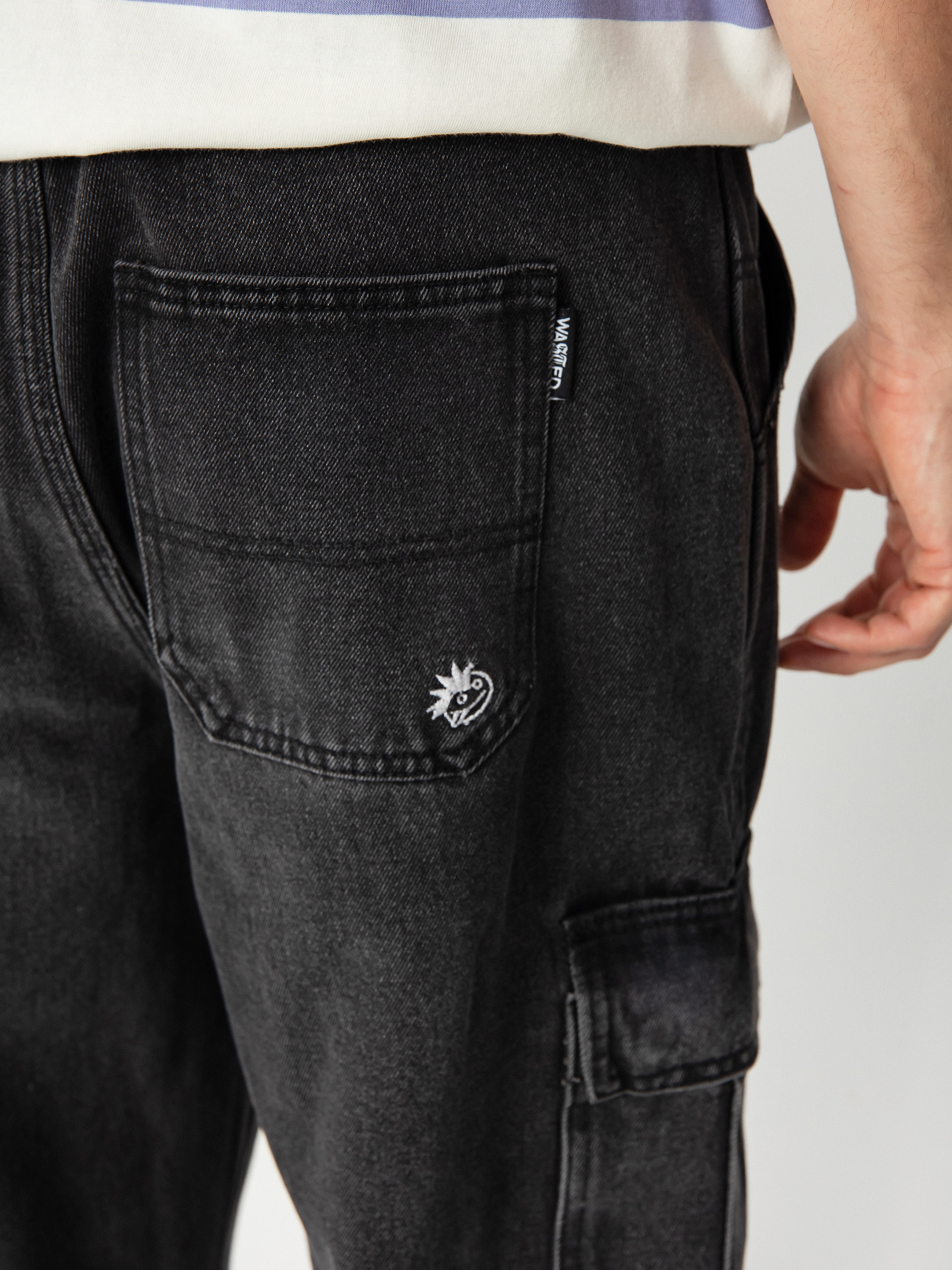 Kalhoty Wasted Paris Acid Creager (faded black)