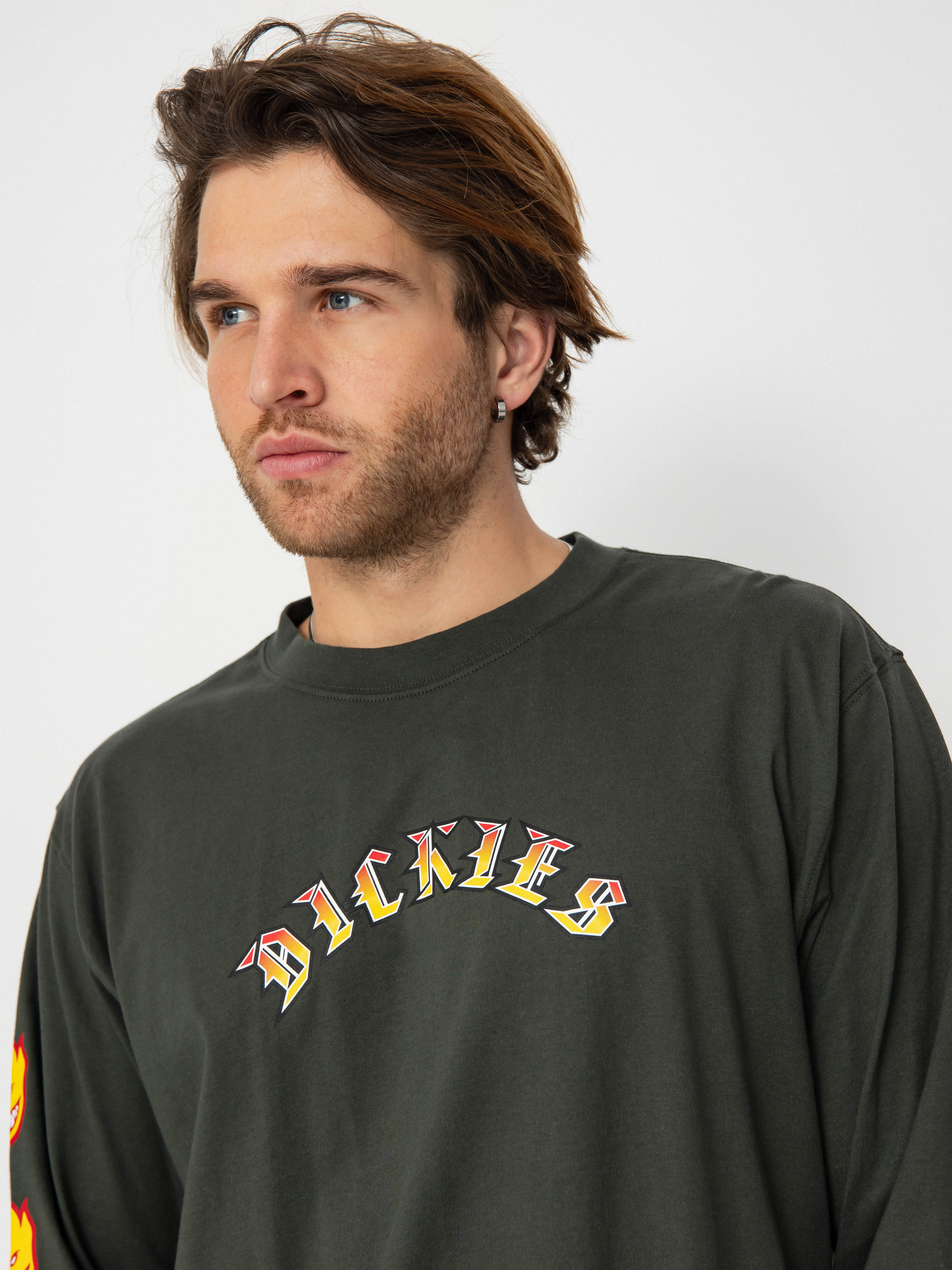 Triko Dickies X Spitfire Long Sleeve (olive green)