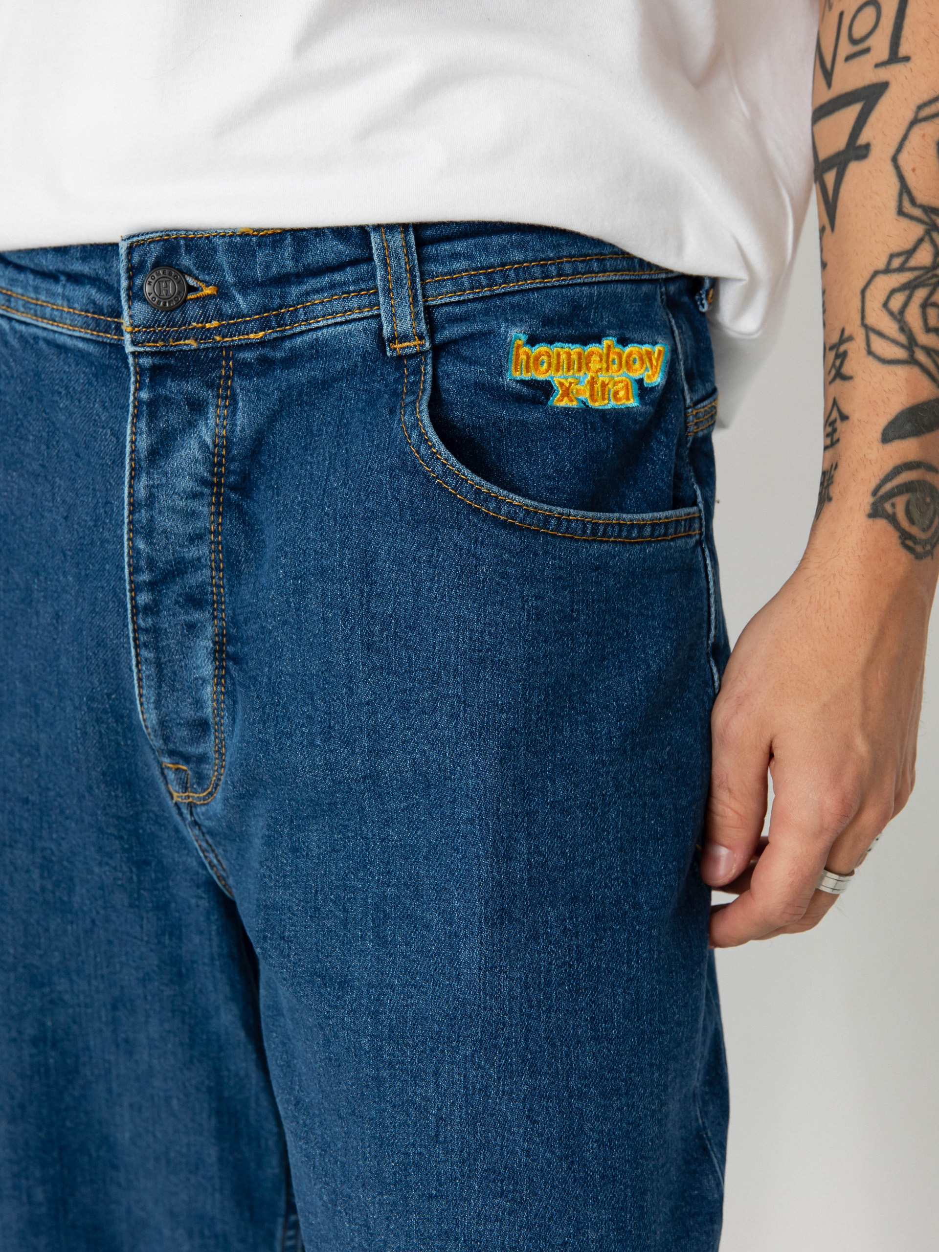 Kalhoty Homeboy X Tra Monster Denim (washed blue)