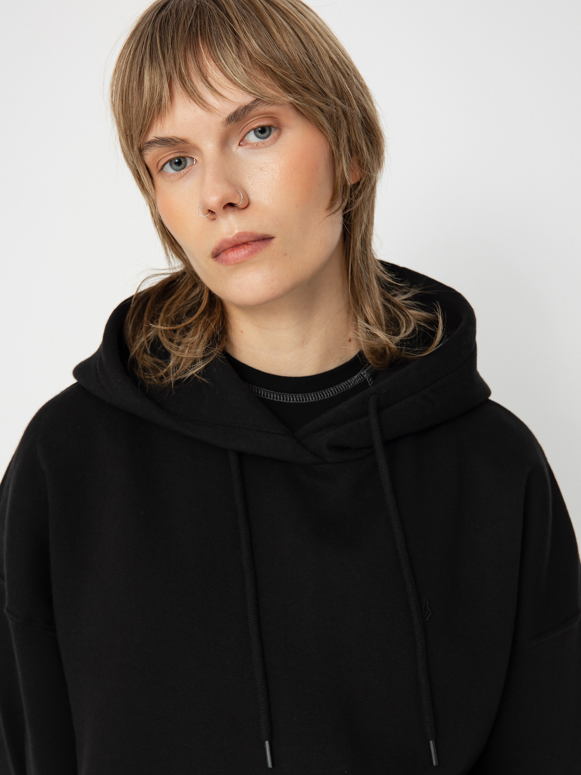 Mikina s kapucí Volcom Stone Heart Up HD Wmn (black)