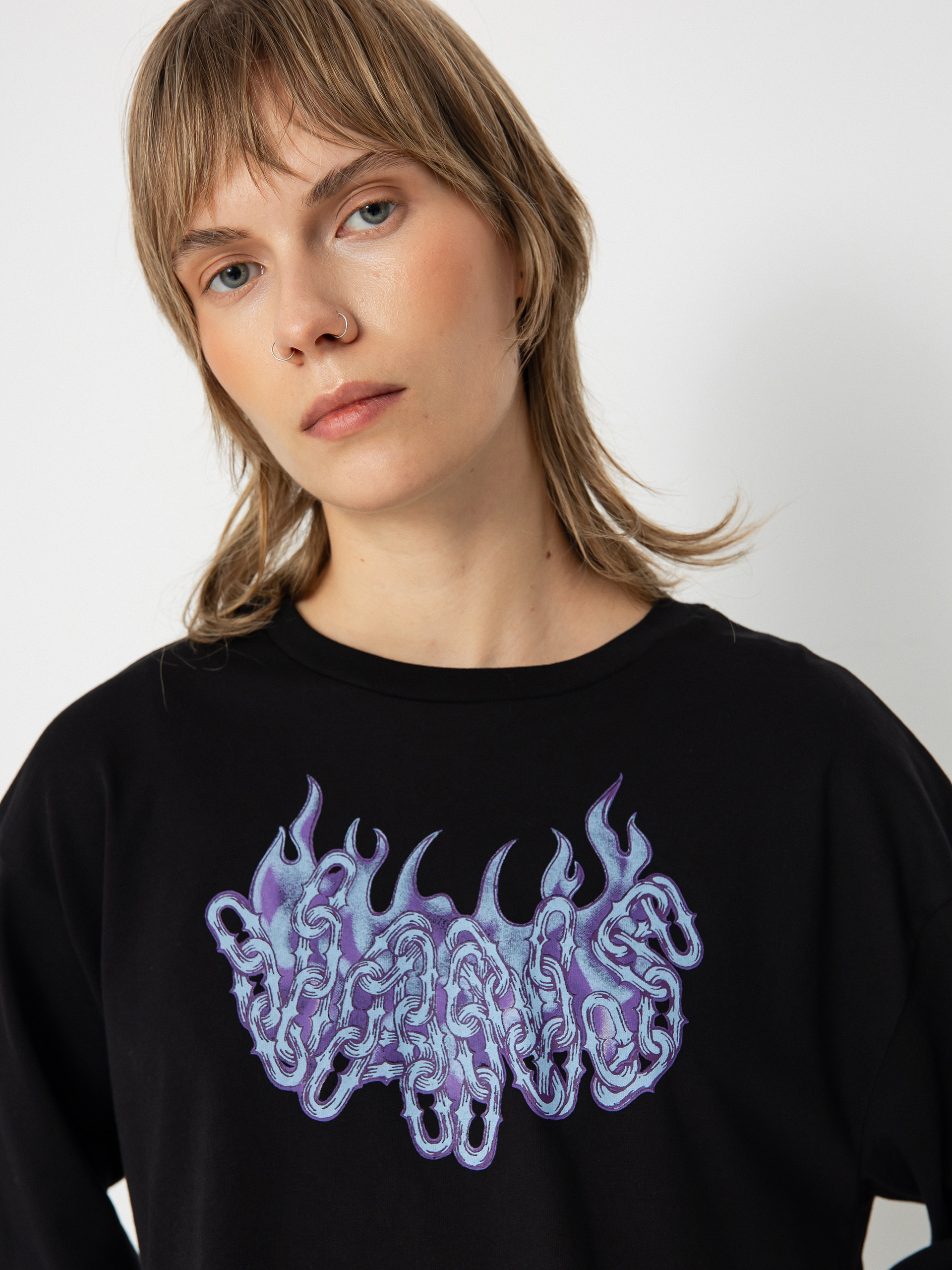 Triko Vans Hot Links Relax Crop Wmn (black)