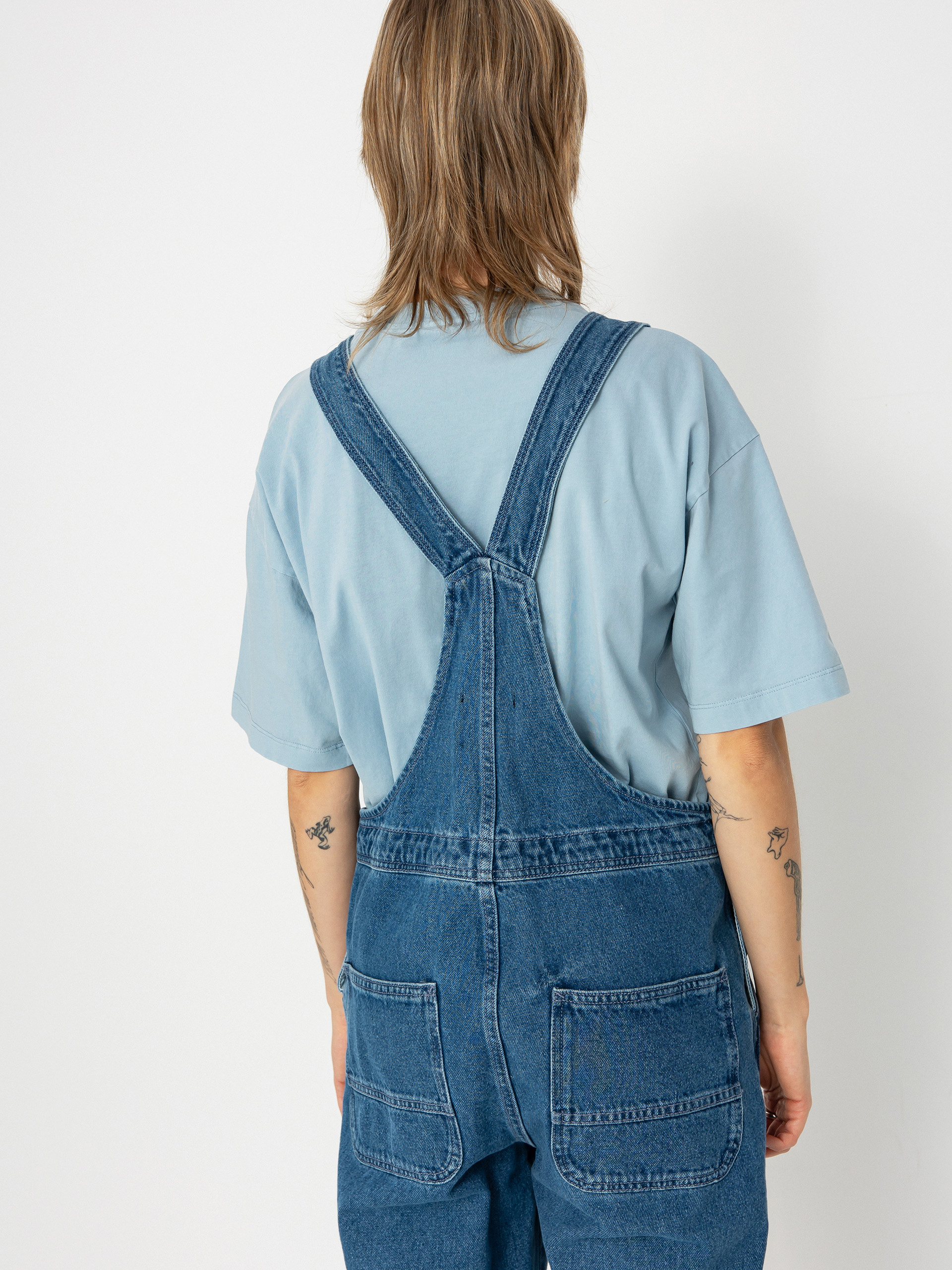Kalhoty Quiksilver Uni Classic Denim Dungaree Wmn (estate blue)