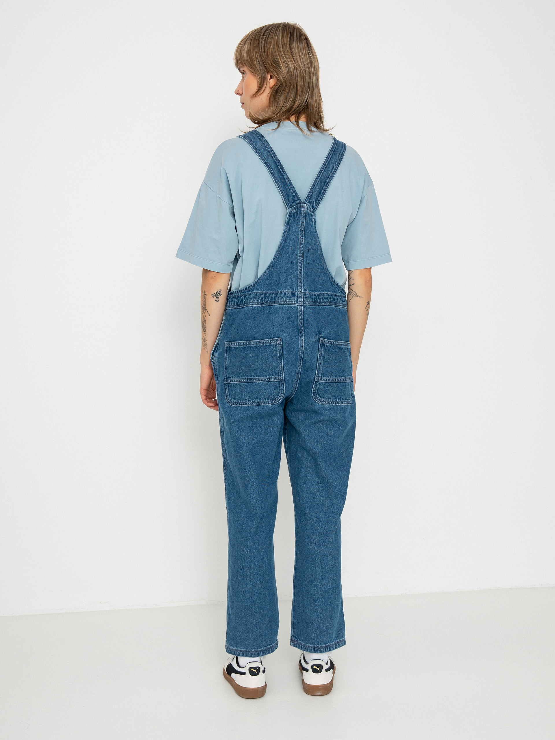 Kalhoty Quiksilver Uni Classic Denim Dungaree Wmn (estate blue)
