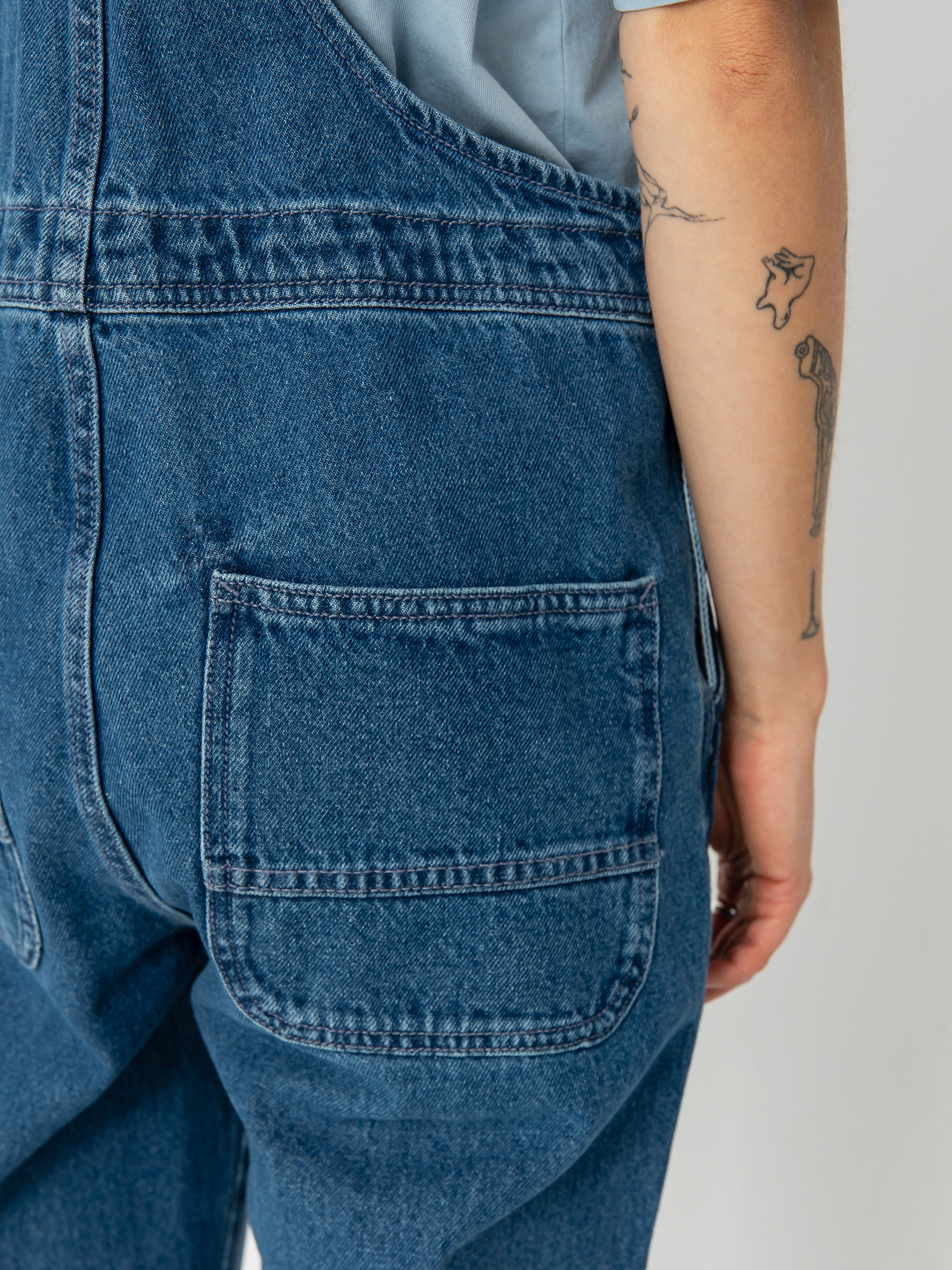 Kalhoty Quiksilver Uni Classic Denim Dungaree Wmn (estate blue)