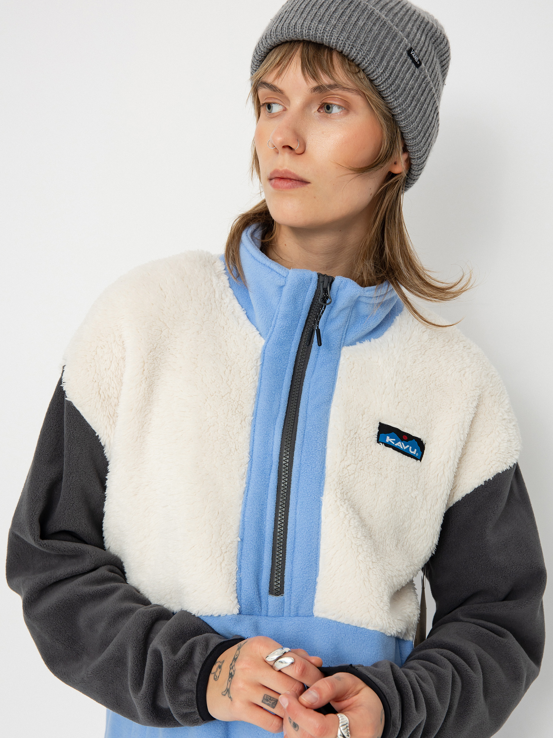 Pánský Fleecová mikina Kavu Timber Lane (sky mix)