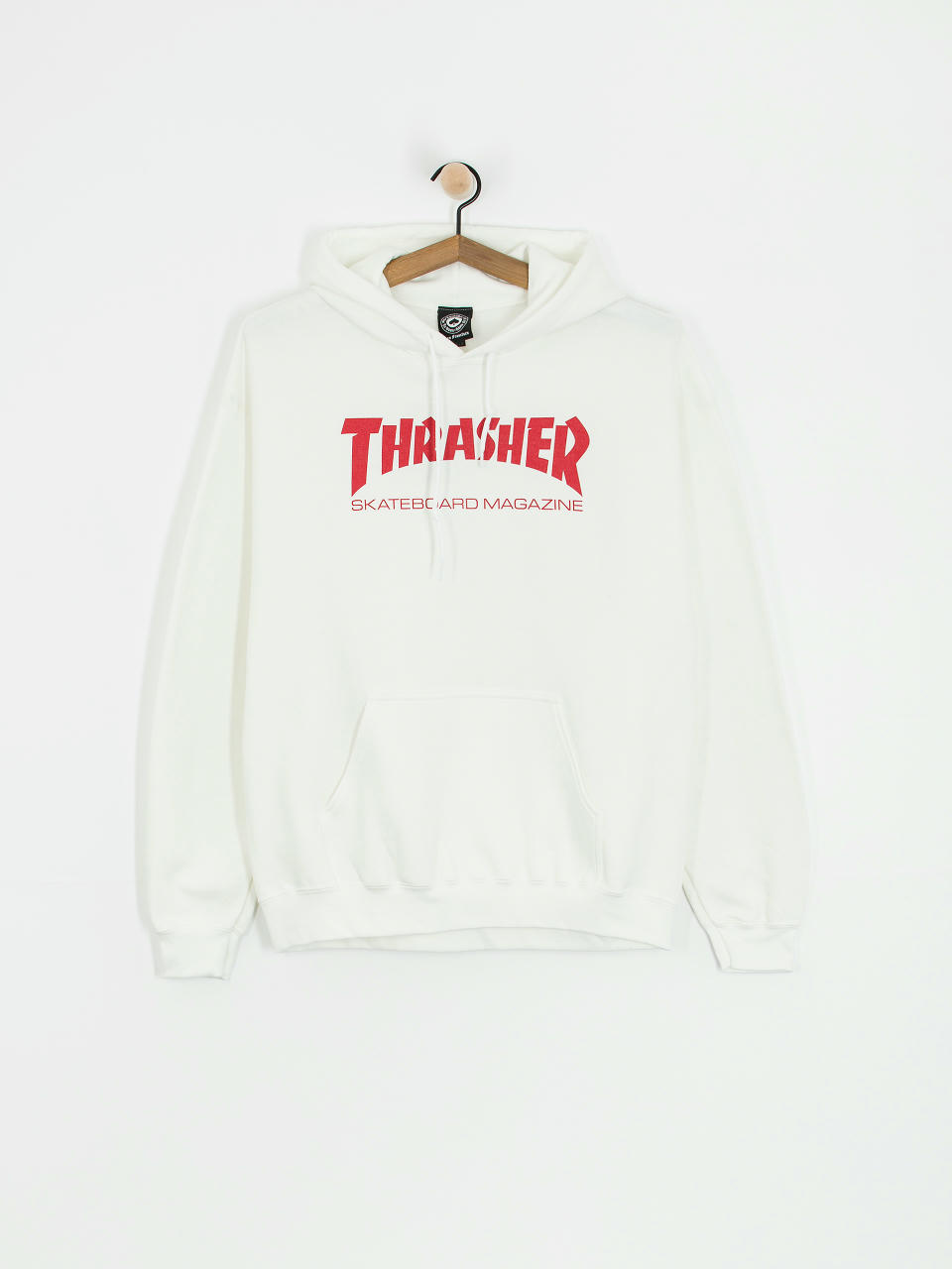 Mikina s kapucí Thrasher Skate Mag HD (white/red)