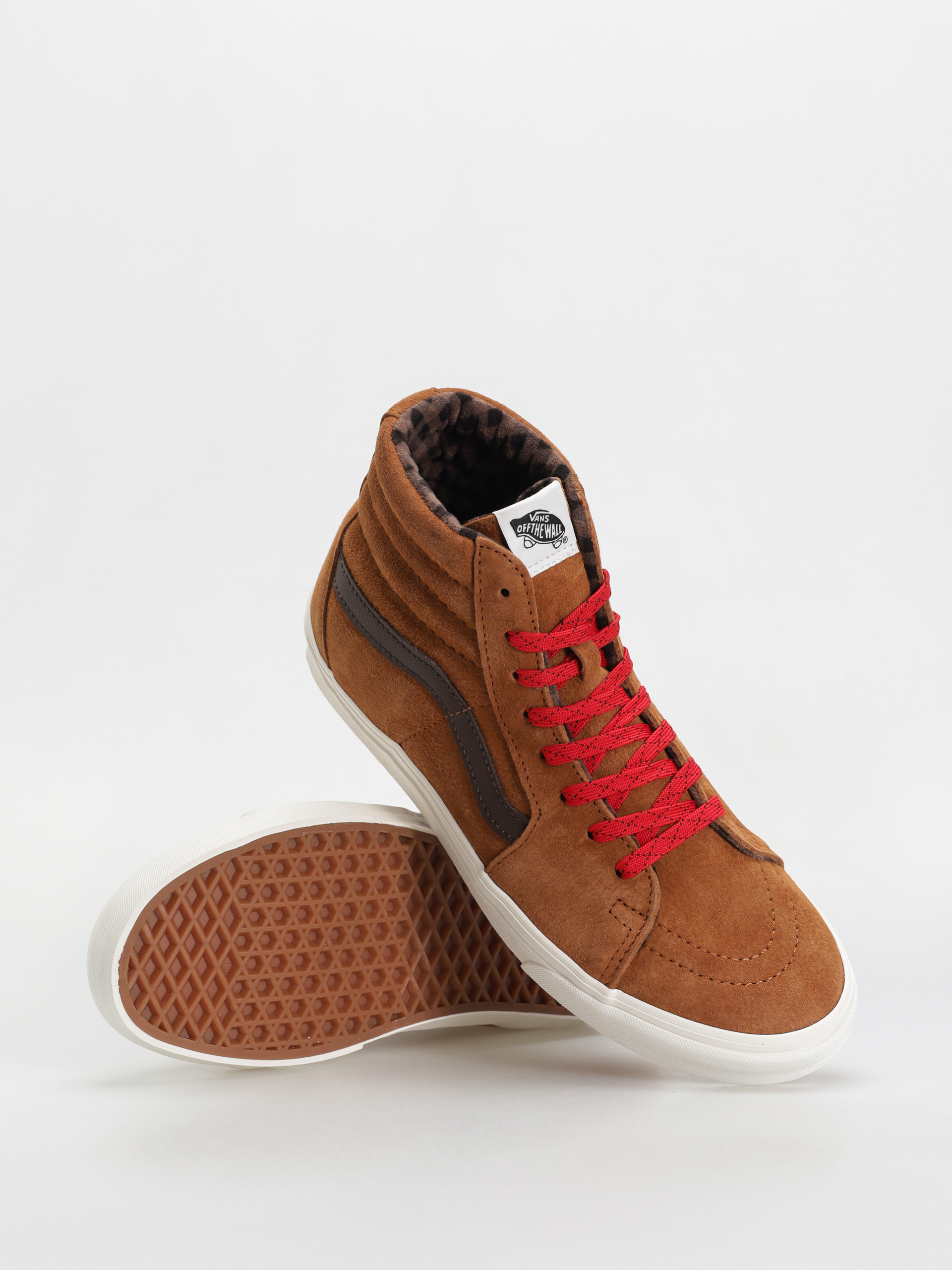 Boty Vans Sk8 Hi (pig suede plaid glazed ginger)