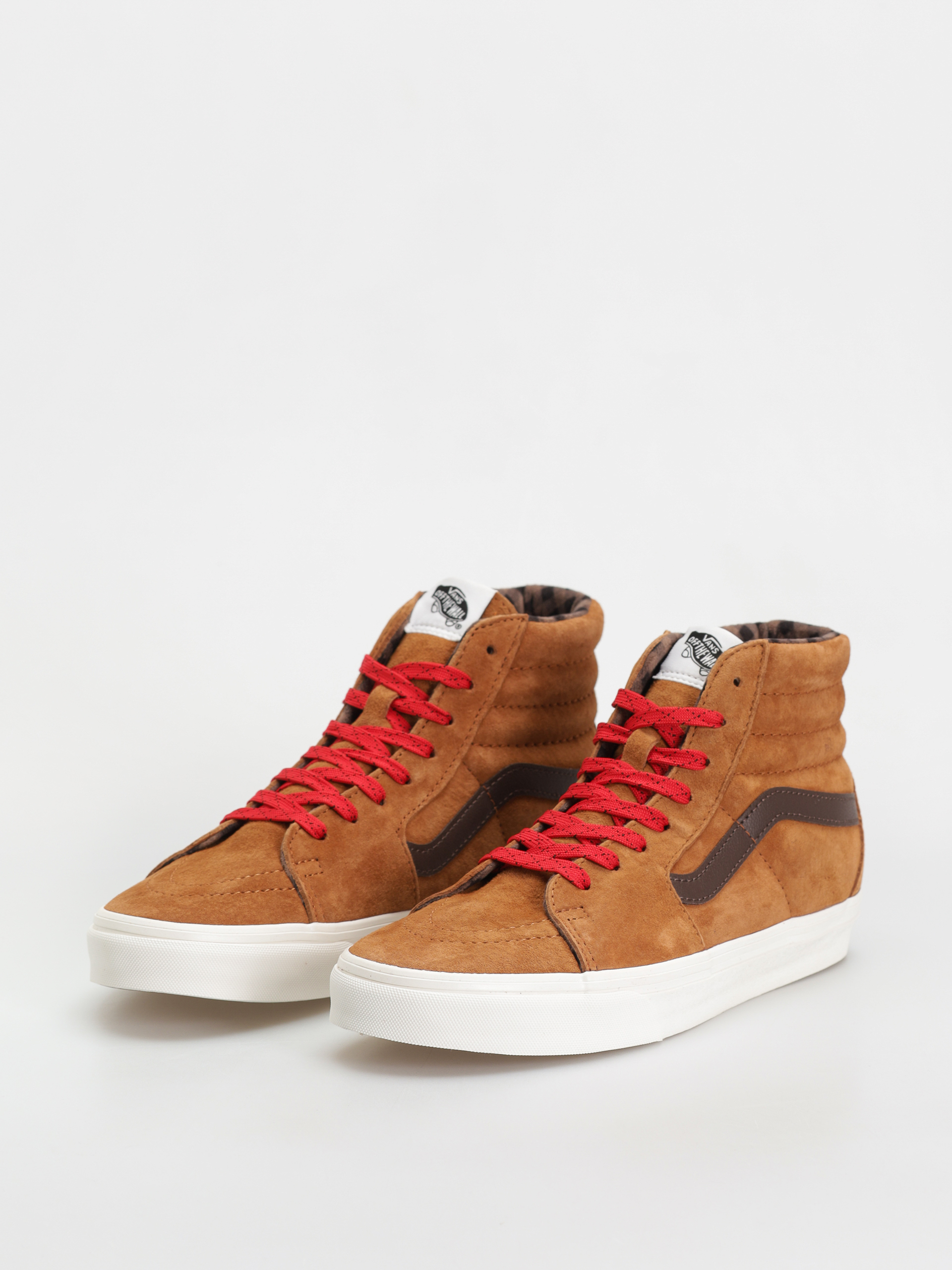Boty Vans Sk8 Hi (pig suede plaid glazed ginger)