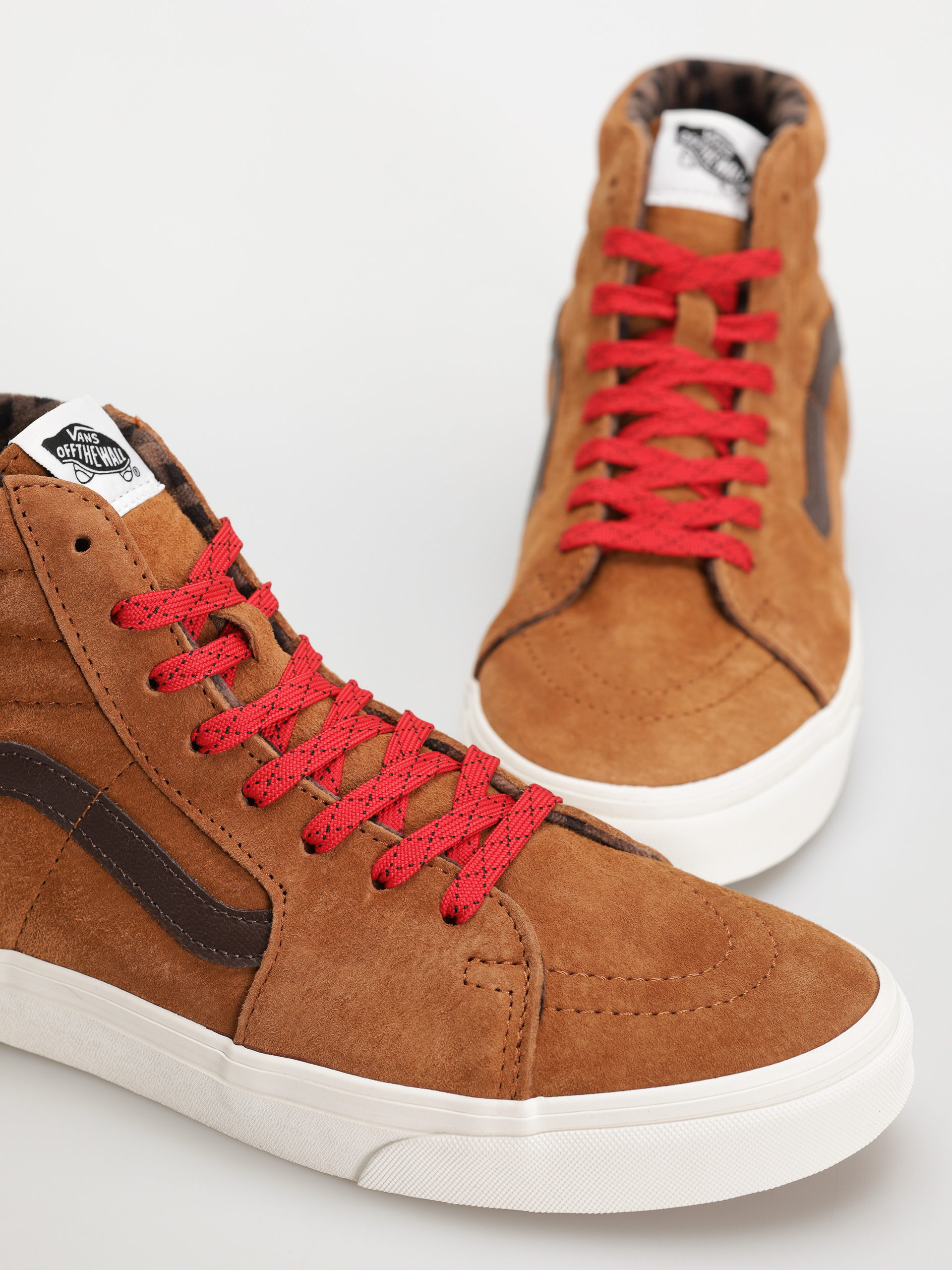 Boty Vans Sk8 Hi (pig suede plaid glazed ginger)