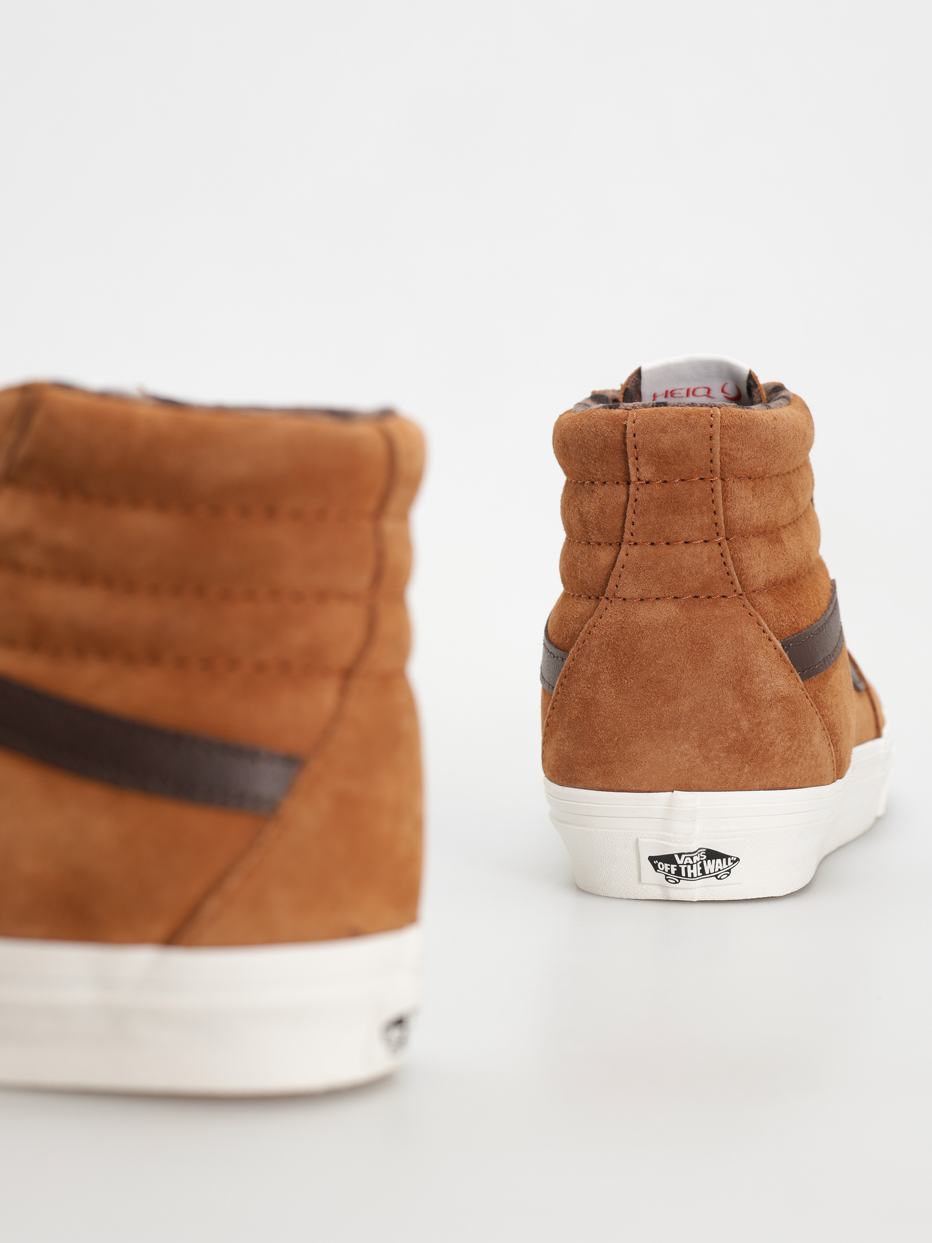 Boty Vans Sk8 Hi (pig suede plaid glazed ginger)