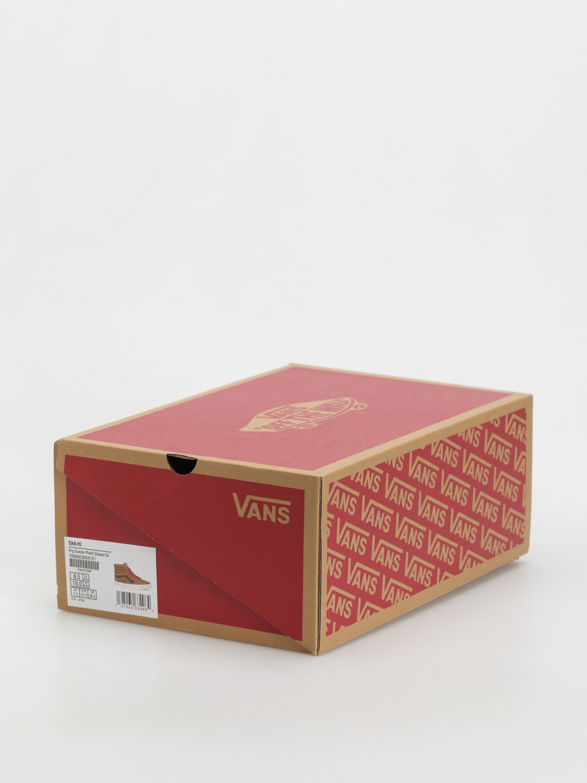 Boty Vans Sk8 Hi (pig suede plaid glazed ginger)