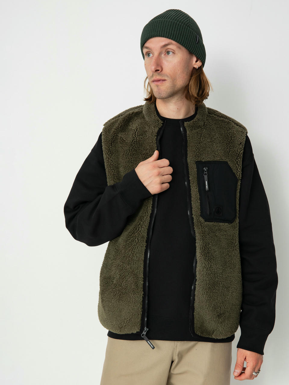 vesta Volcom Muzzer Fuzzar Vest (wintermoss)