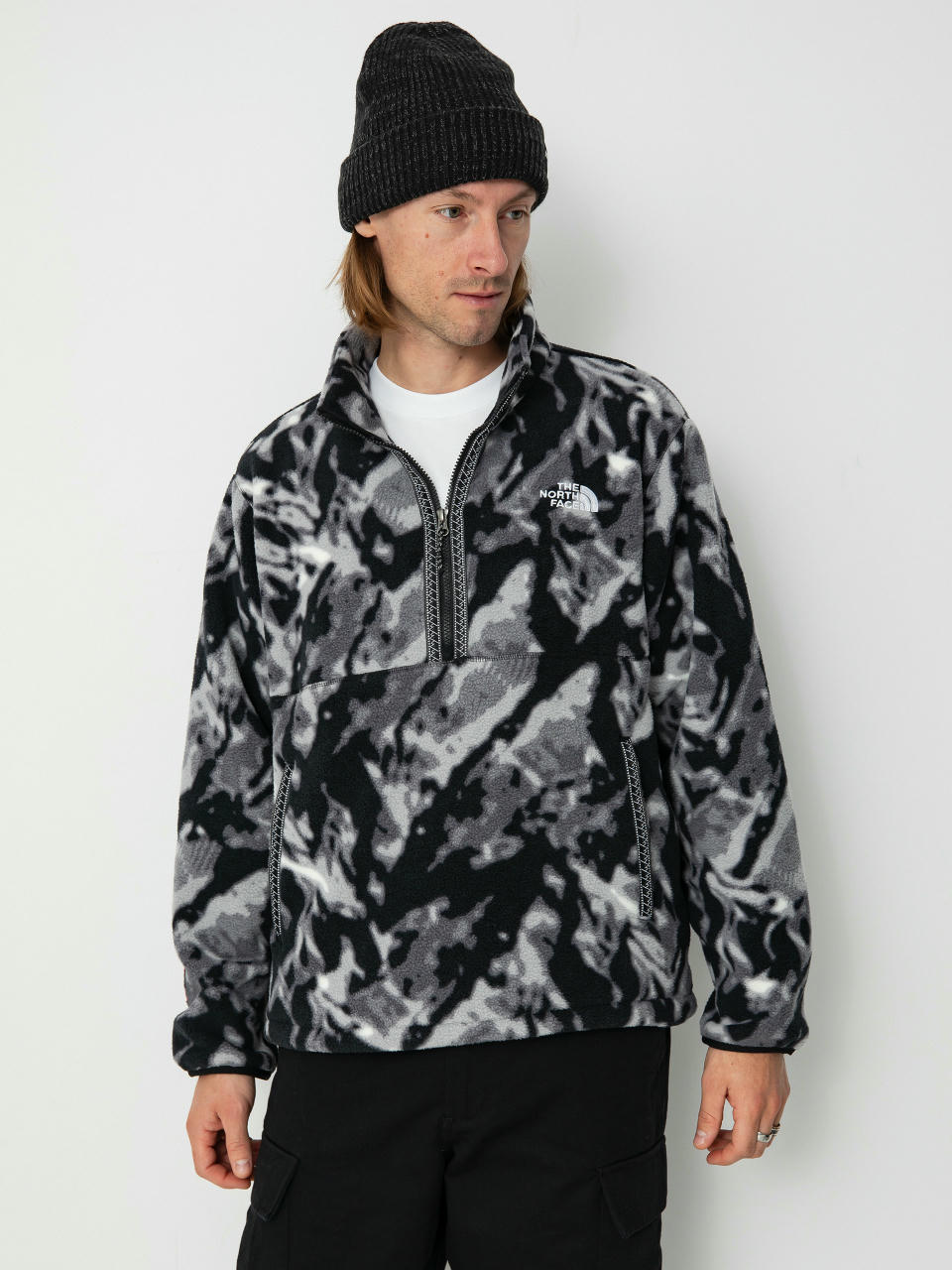 Fleecová mikina The North Face Tnf Fleeski 1/4 Zip (tnf black 3d summit mes)