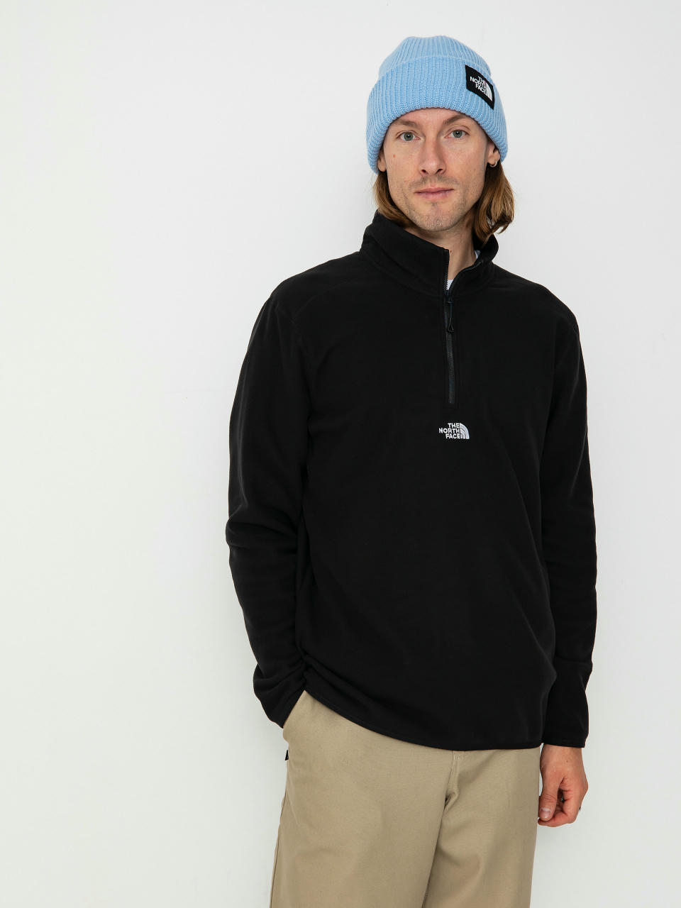 Pánský Fleecová mikina The North Face Glacier 1/4 Zip Embroidered Logo (tnf black npf)