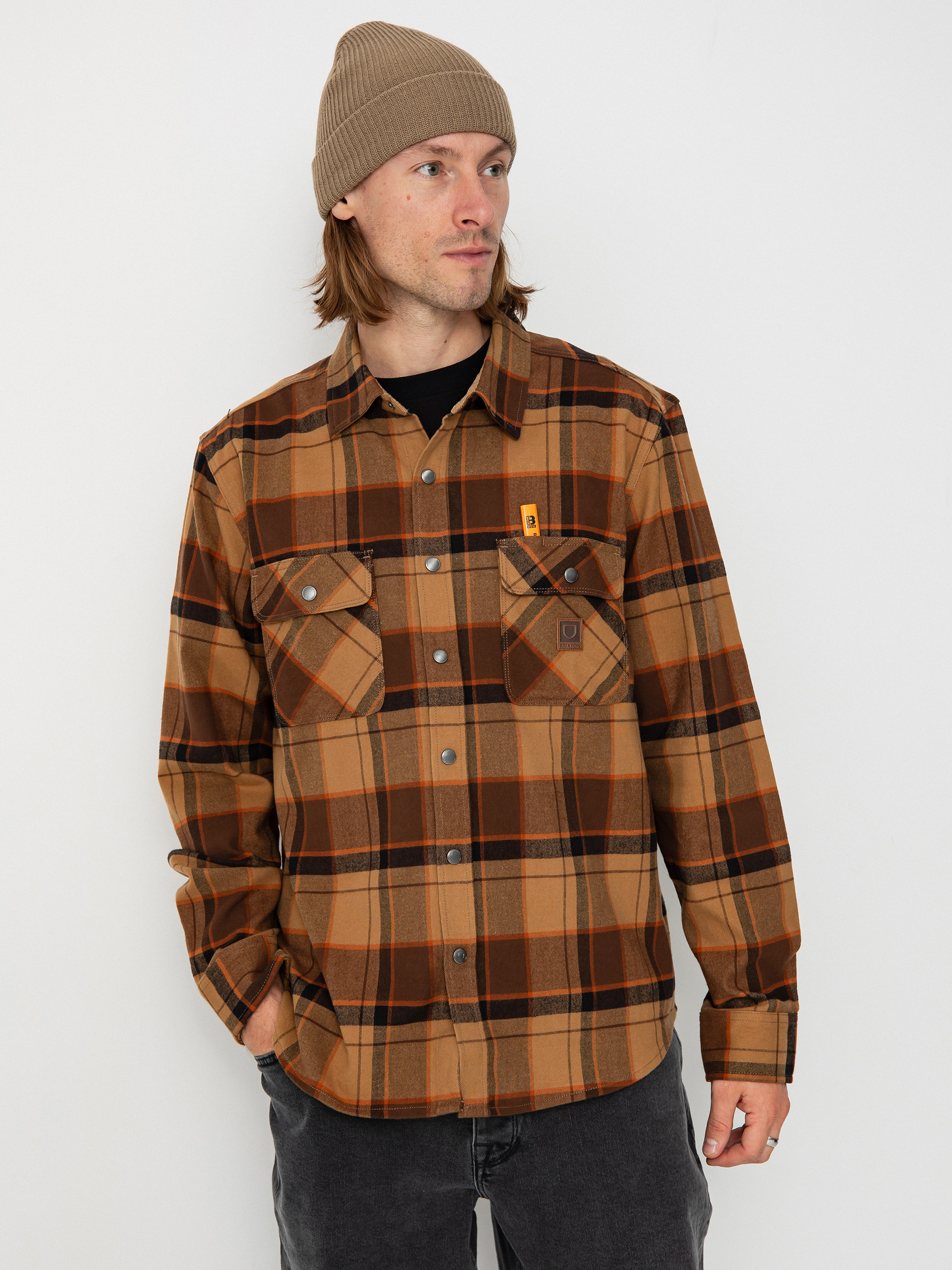 Kou0161ile Brixton Builders Bowery Str Wr Ls (burro brown/pinecone brown/bla)