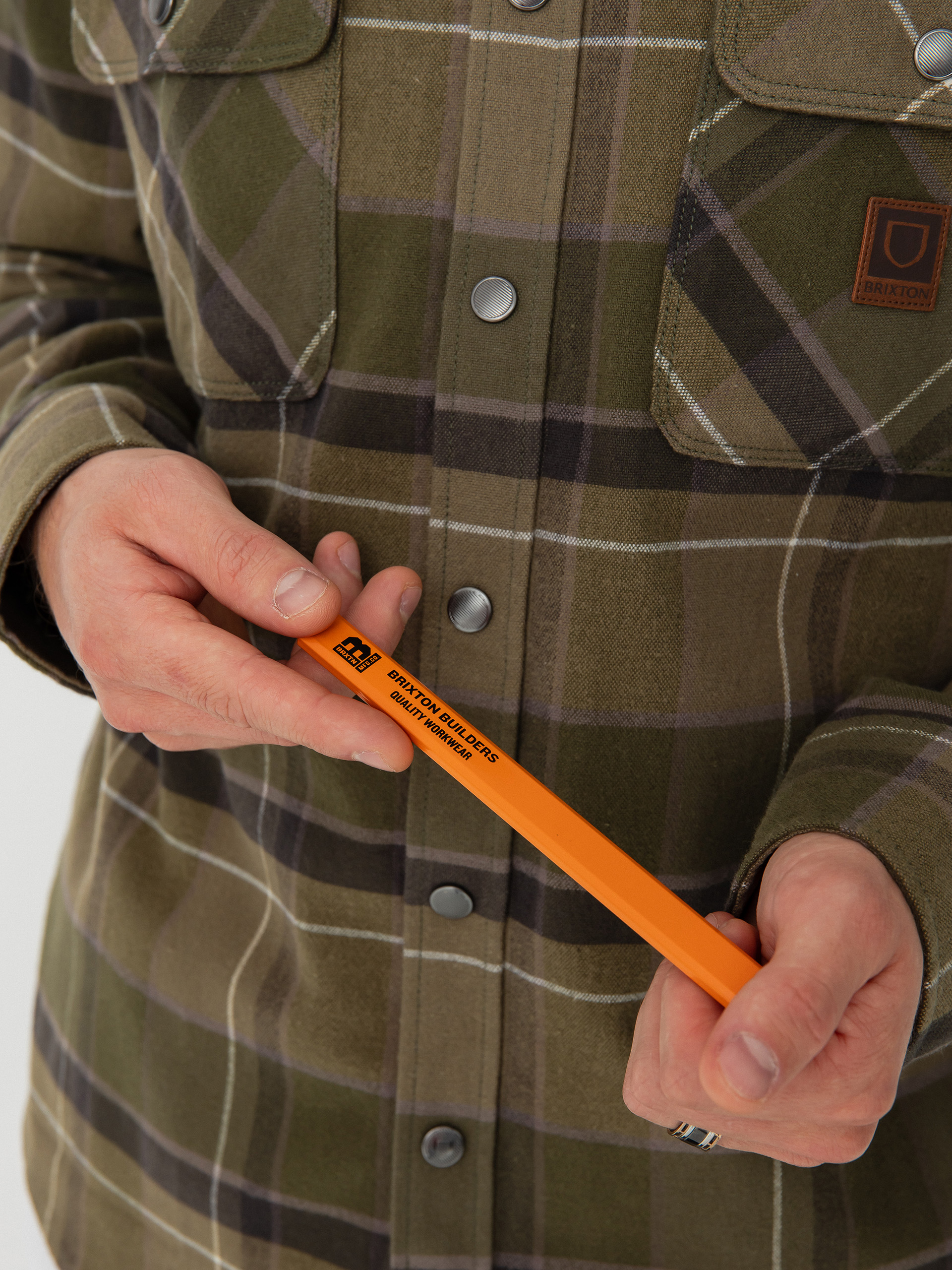 Košile Brixton Builders Bowery Str Wr Ls (dill/olive surplus/washed blac)