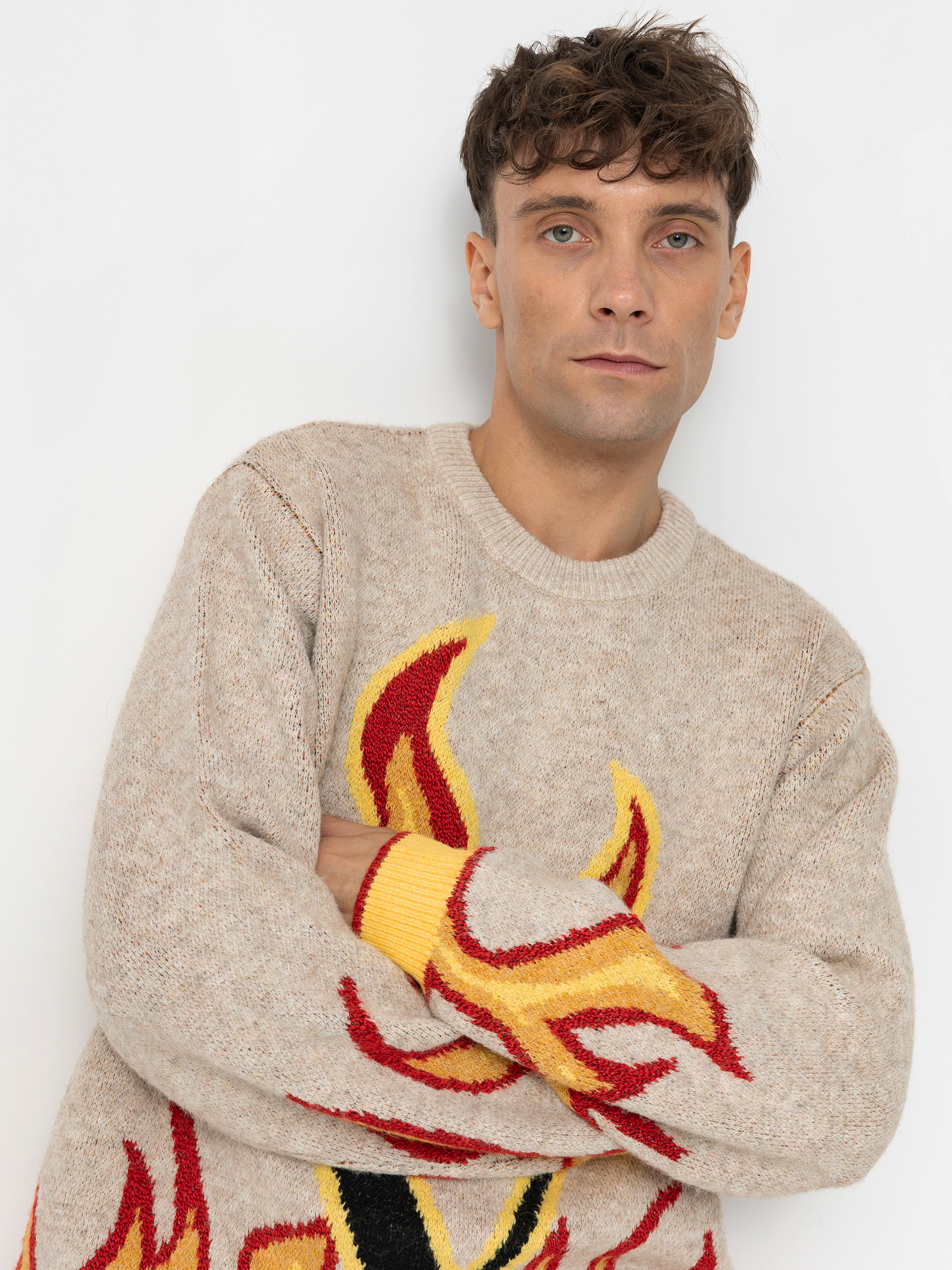 Svetr Volcom Fergadelic (dirty white)