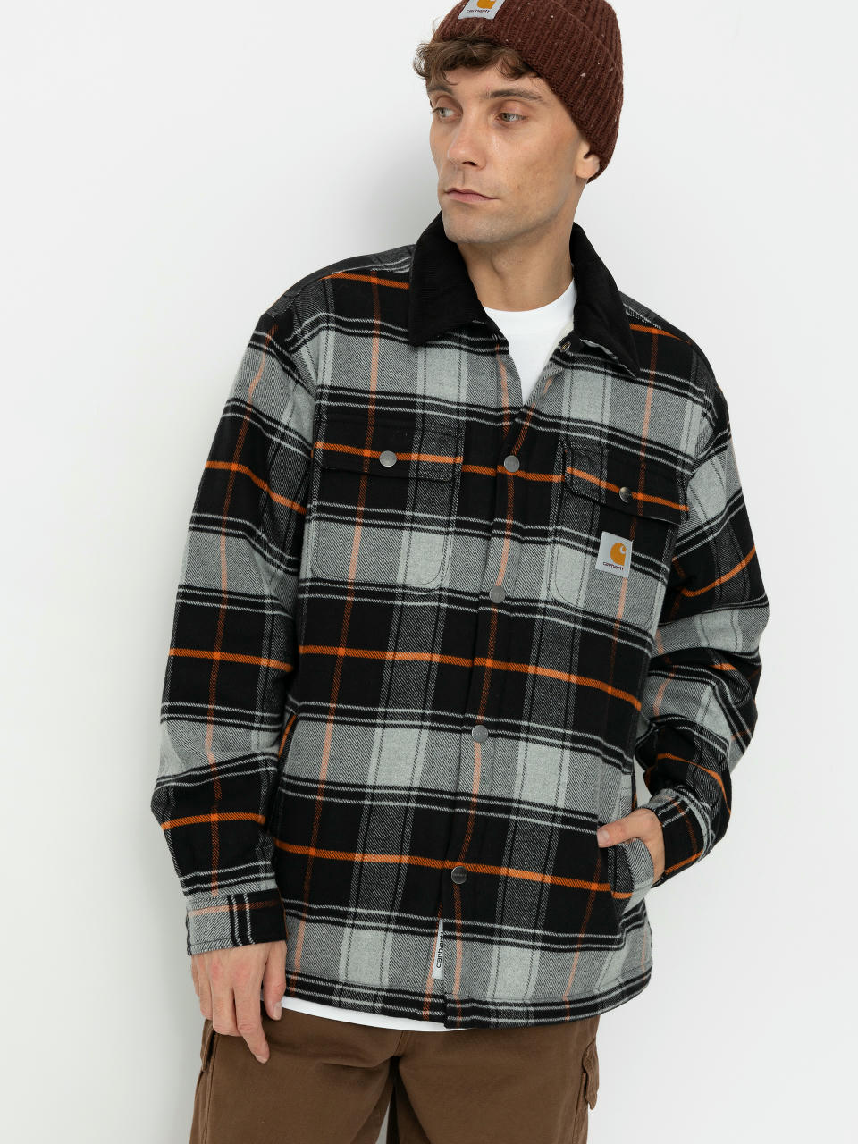 Bunda Carhartt WIP Baris (baris check/grey heather/black)