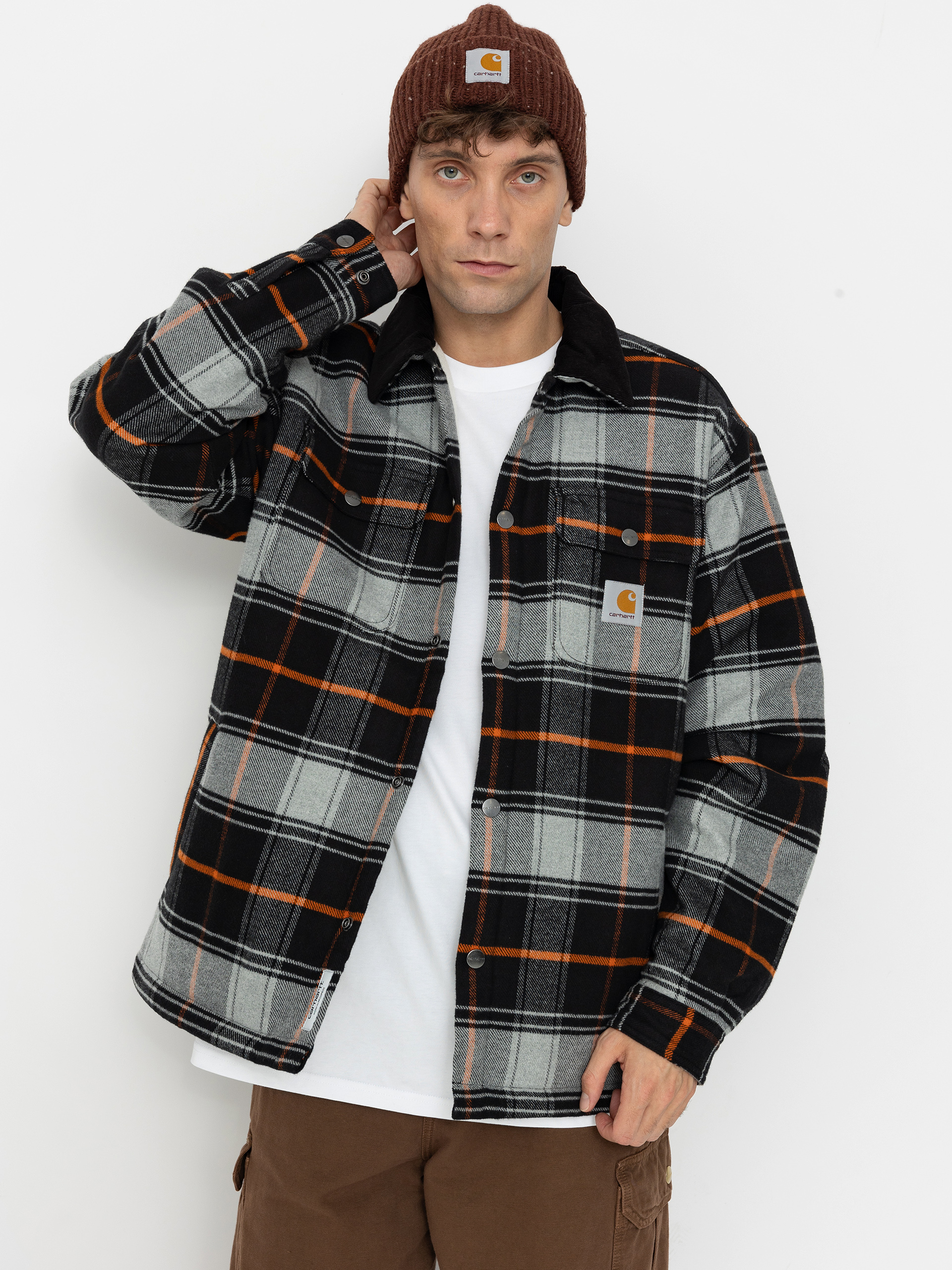 Bunda Carhartt WIP Baris (baris check/grey heather/black)