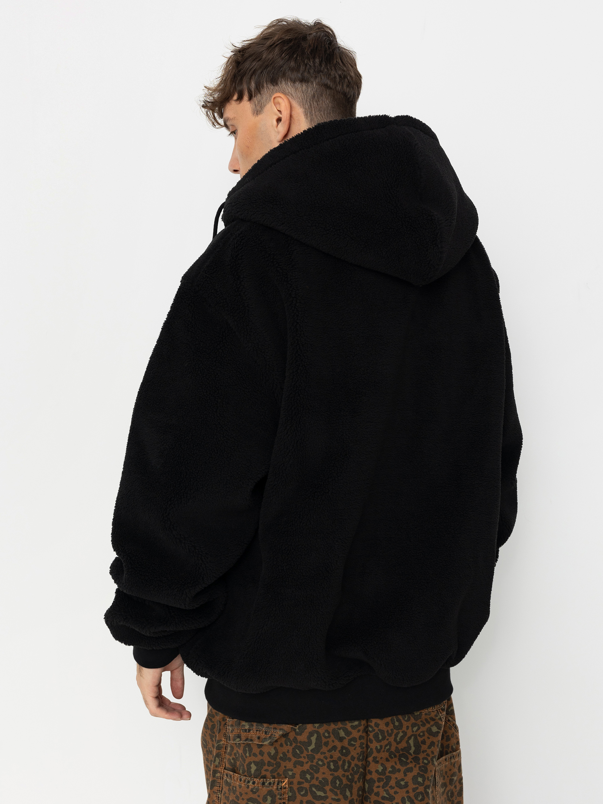 Bunda MassDnm Patch Teddy Zip Hoody (black)