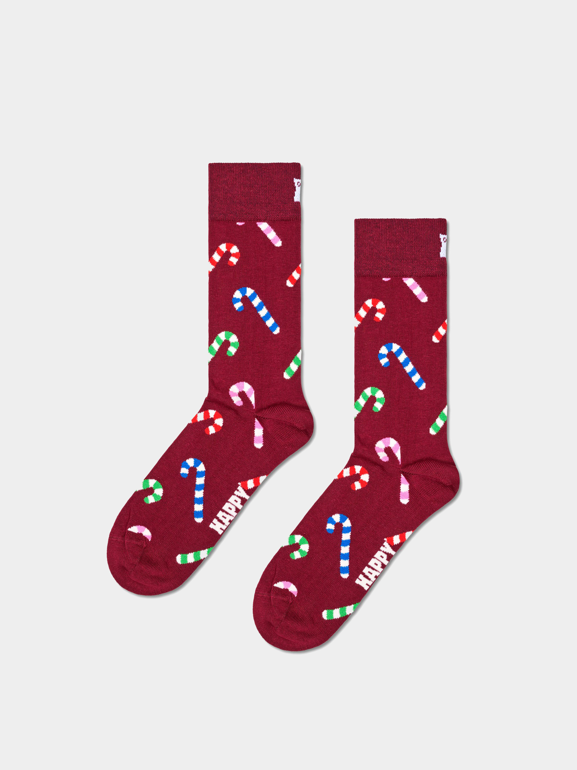 Ponožky Happy Socks 2-Pack Holiday Striped Cracker Gift Set (dark red)
