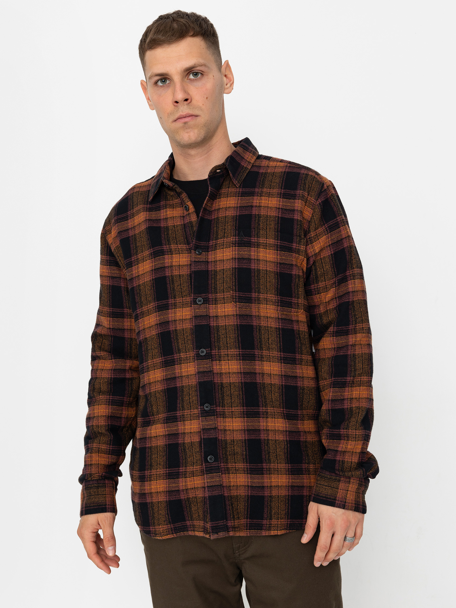 Košile Volcom Baystone Flannel Ls (black)