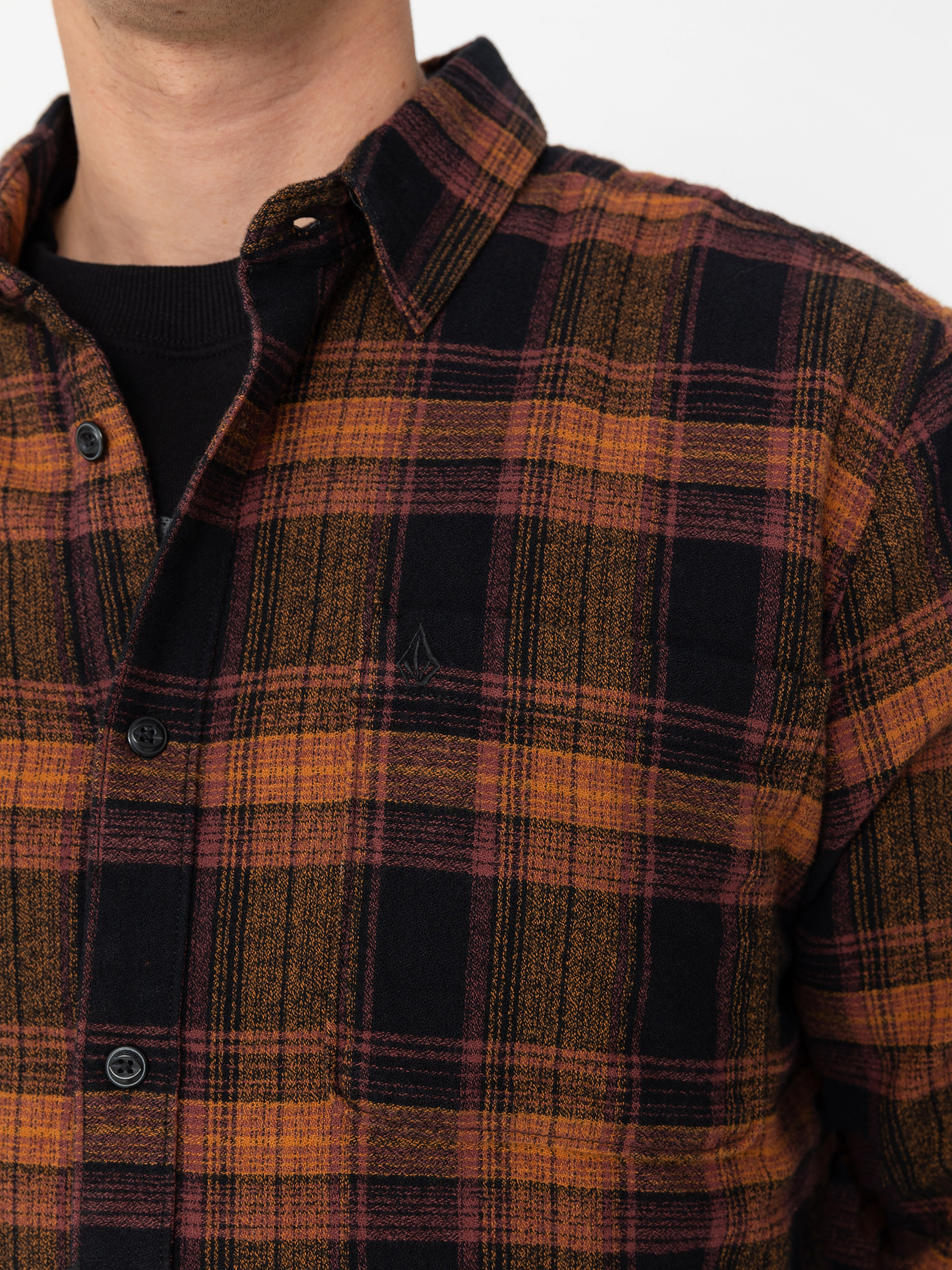 Košile Volcom Baystone Flannel Ls (black)