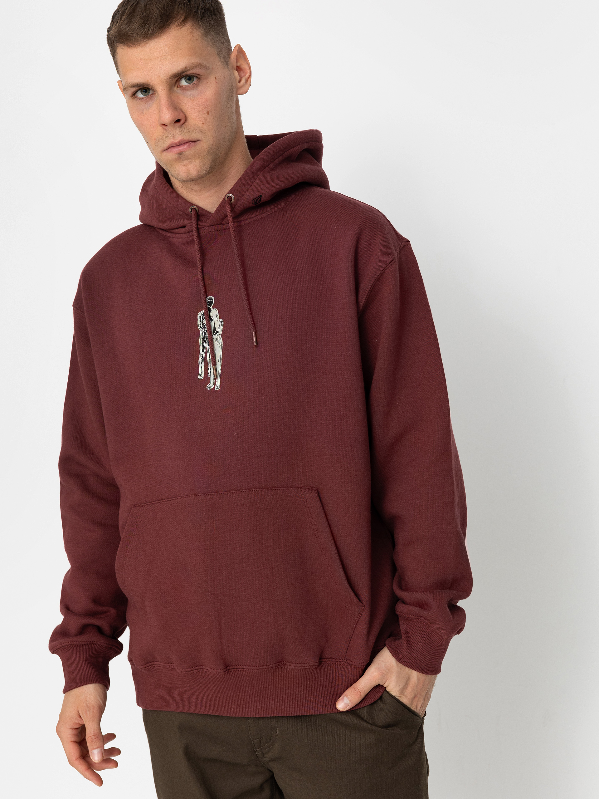 Mikina s kapucí Volcom Watanite HD (merlot)