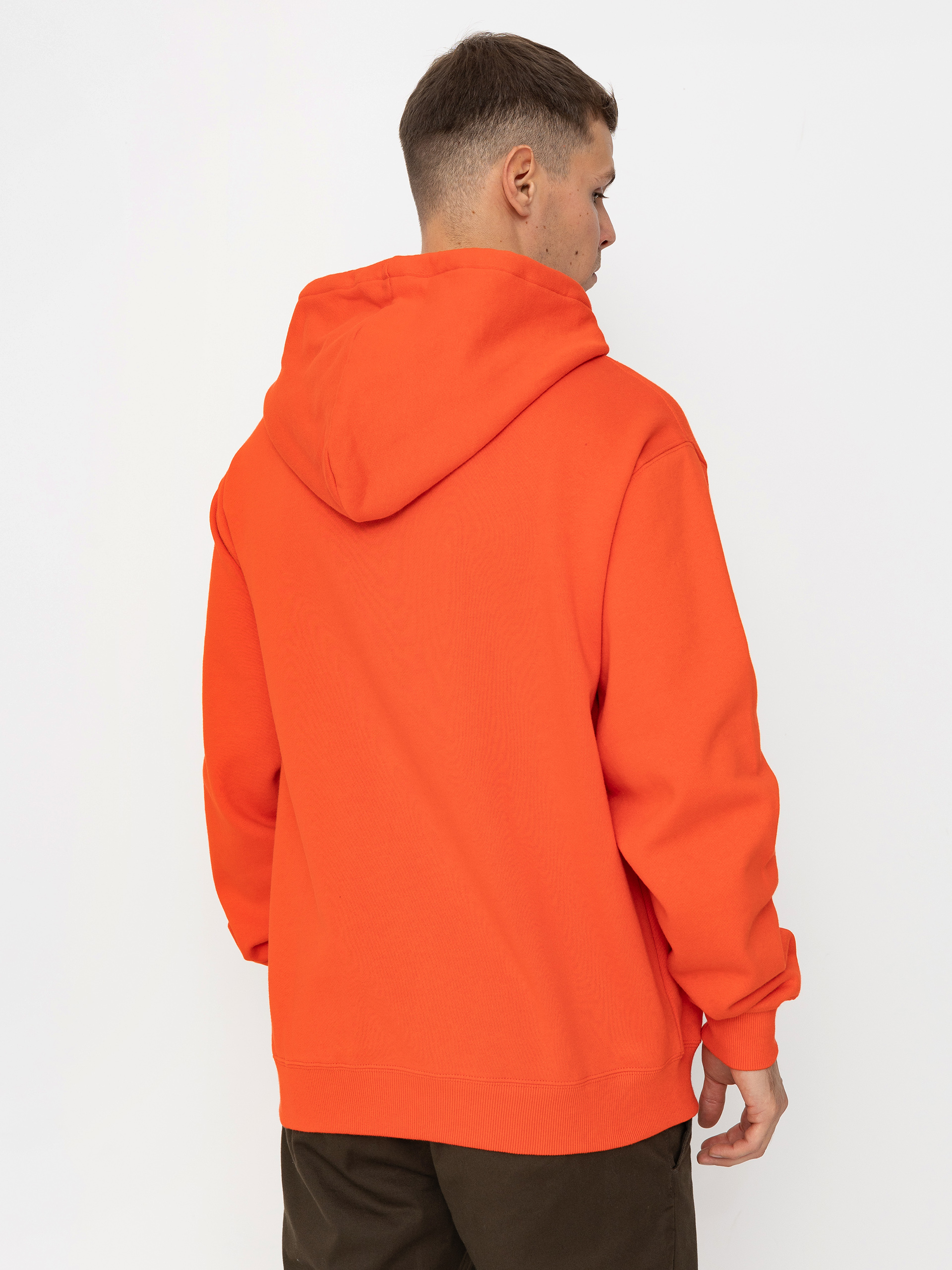 Mikina s kapucí Volcom Olivmoose HD (bright red)