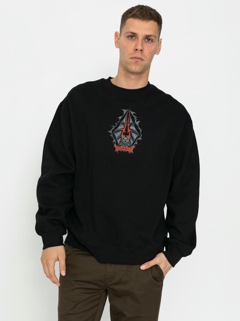 Mikina Volcom Watanite Crew (black)