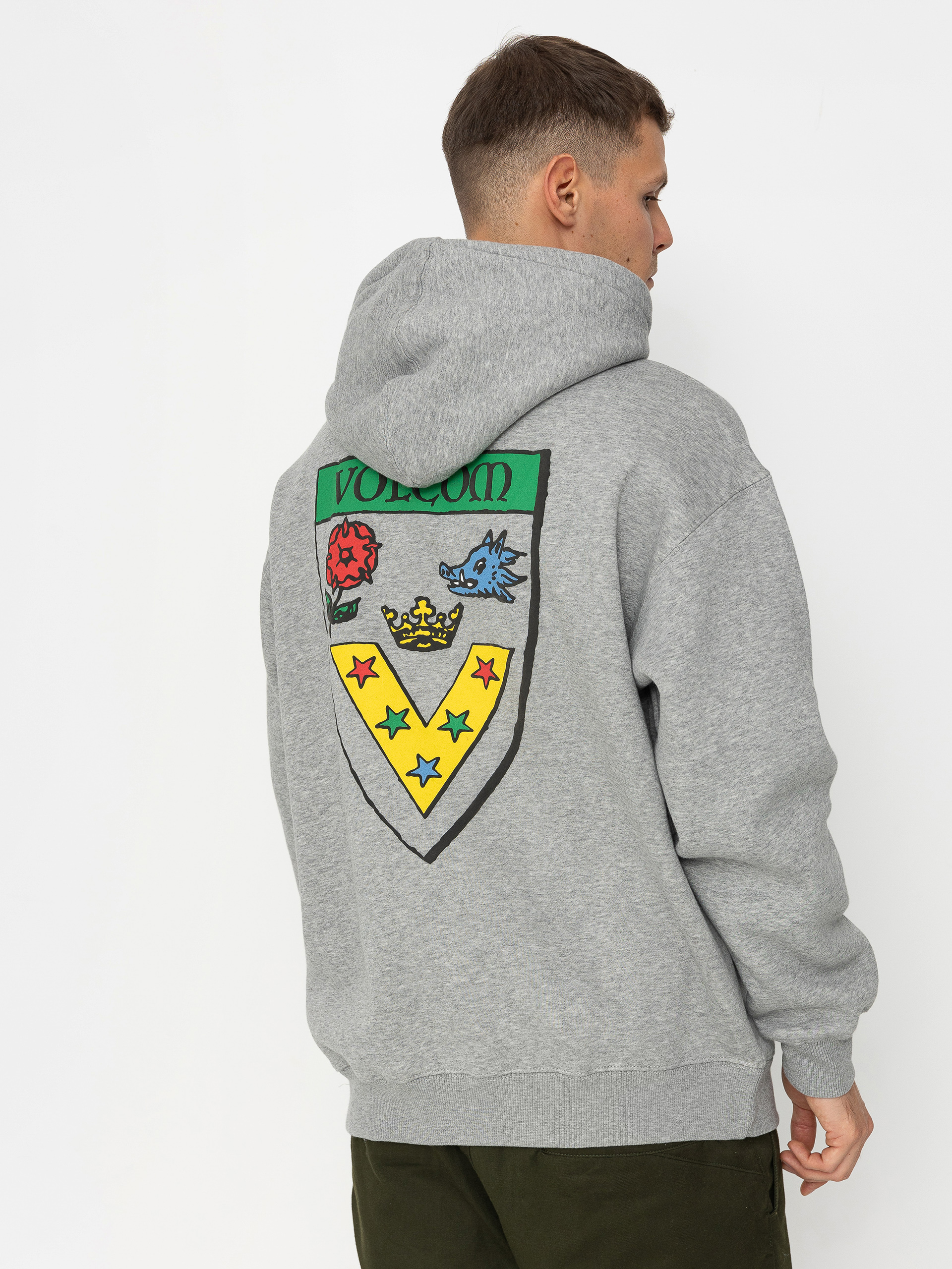 Mikina s kapucí Volcom Fergadelic HD (heather grey)