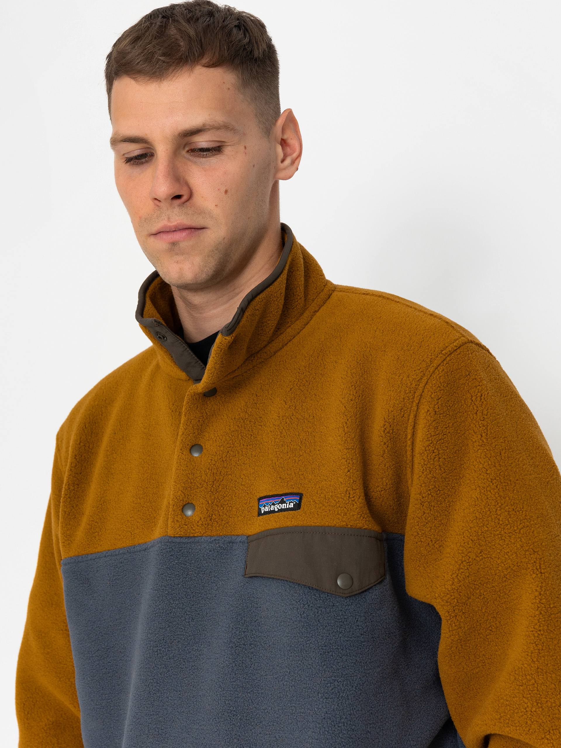 Pánský Fleecová mikina Patagonia LW Synch Snap T (shelter brown)