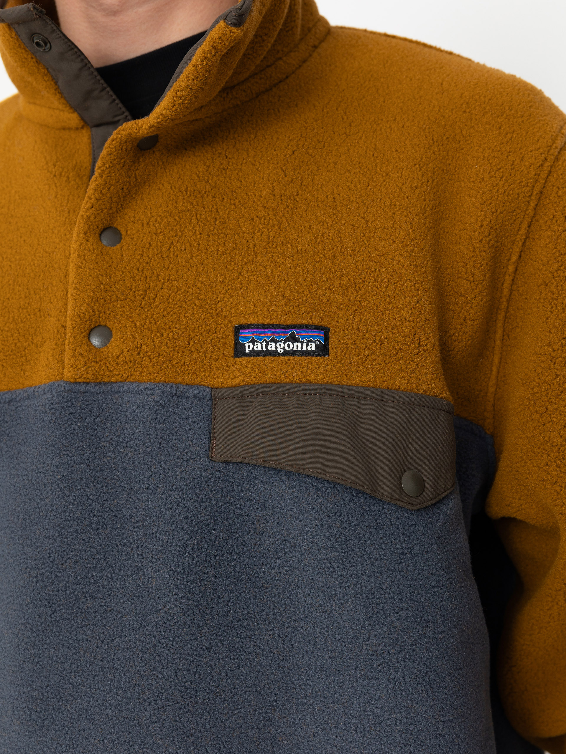 Pánský Fleecová mikina Patagonia LW Synch Snap T (shelter brown)