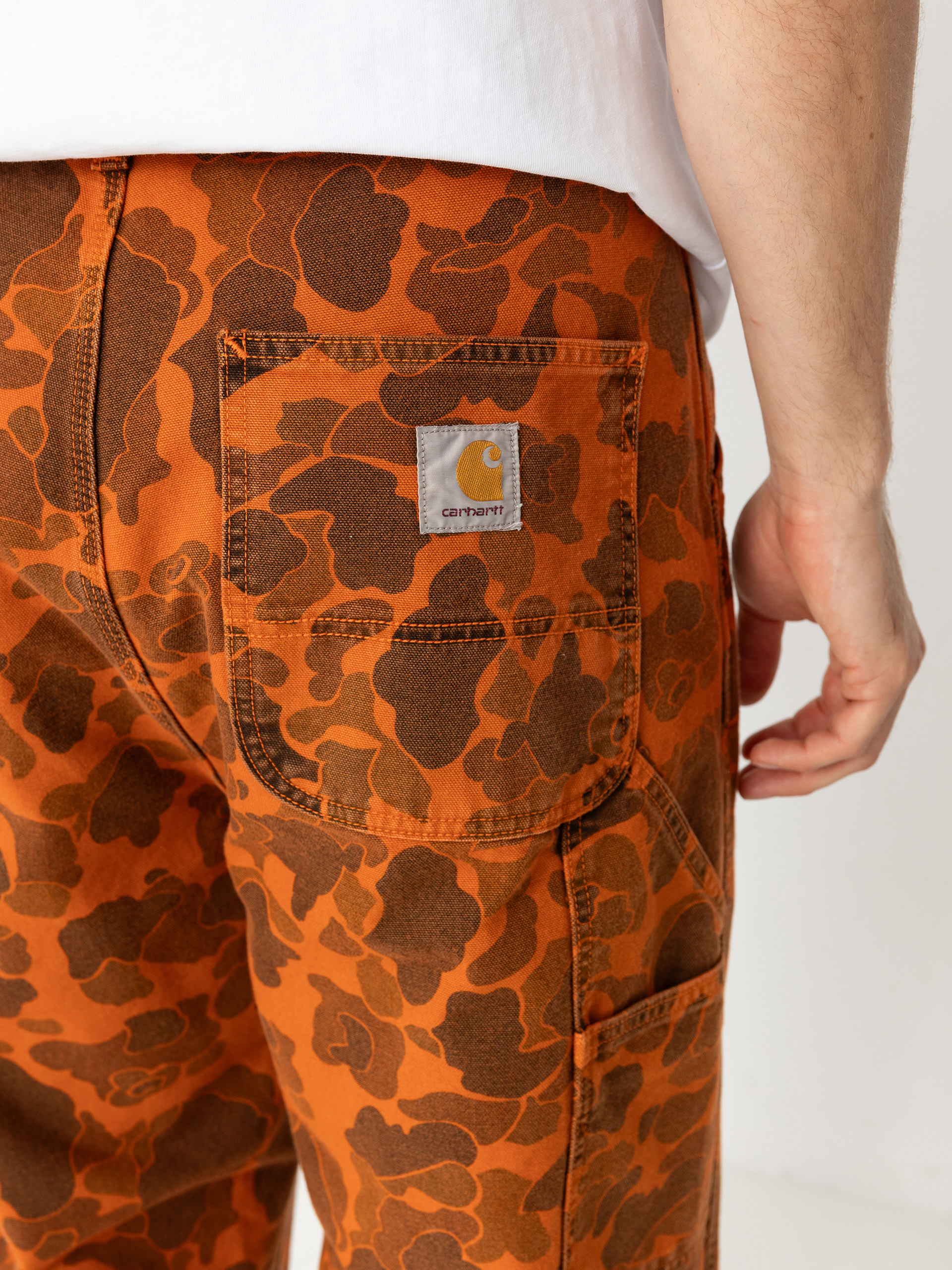Kalhoty Carhartt WIP Duck Single Knee (camo duck/green/turmeric)