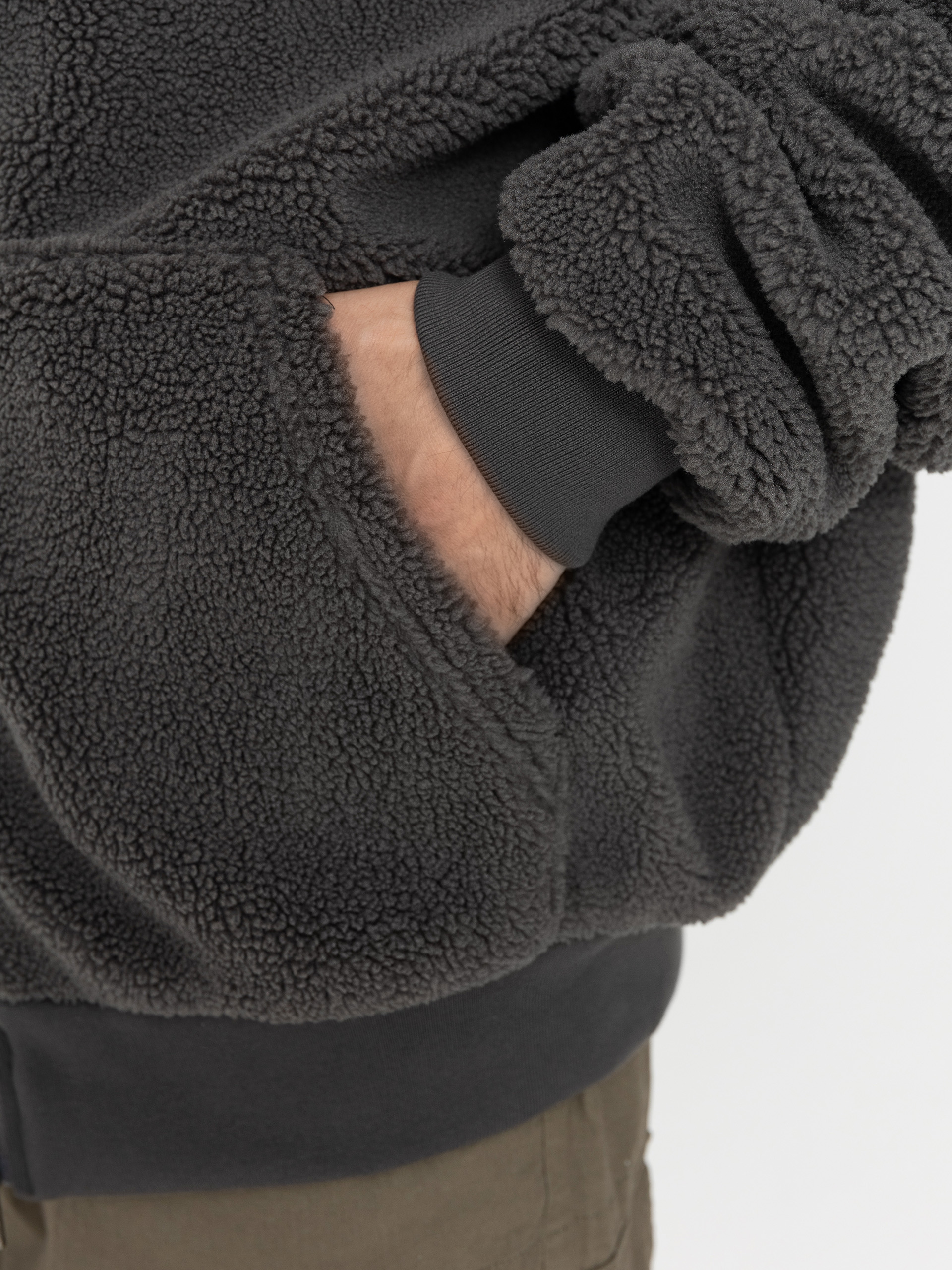 Bunda MassDnm Patch Teddy Zip (grey)