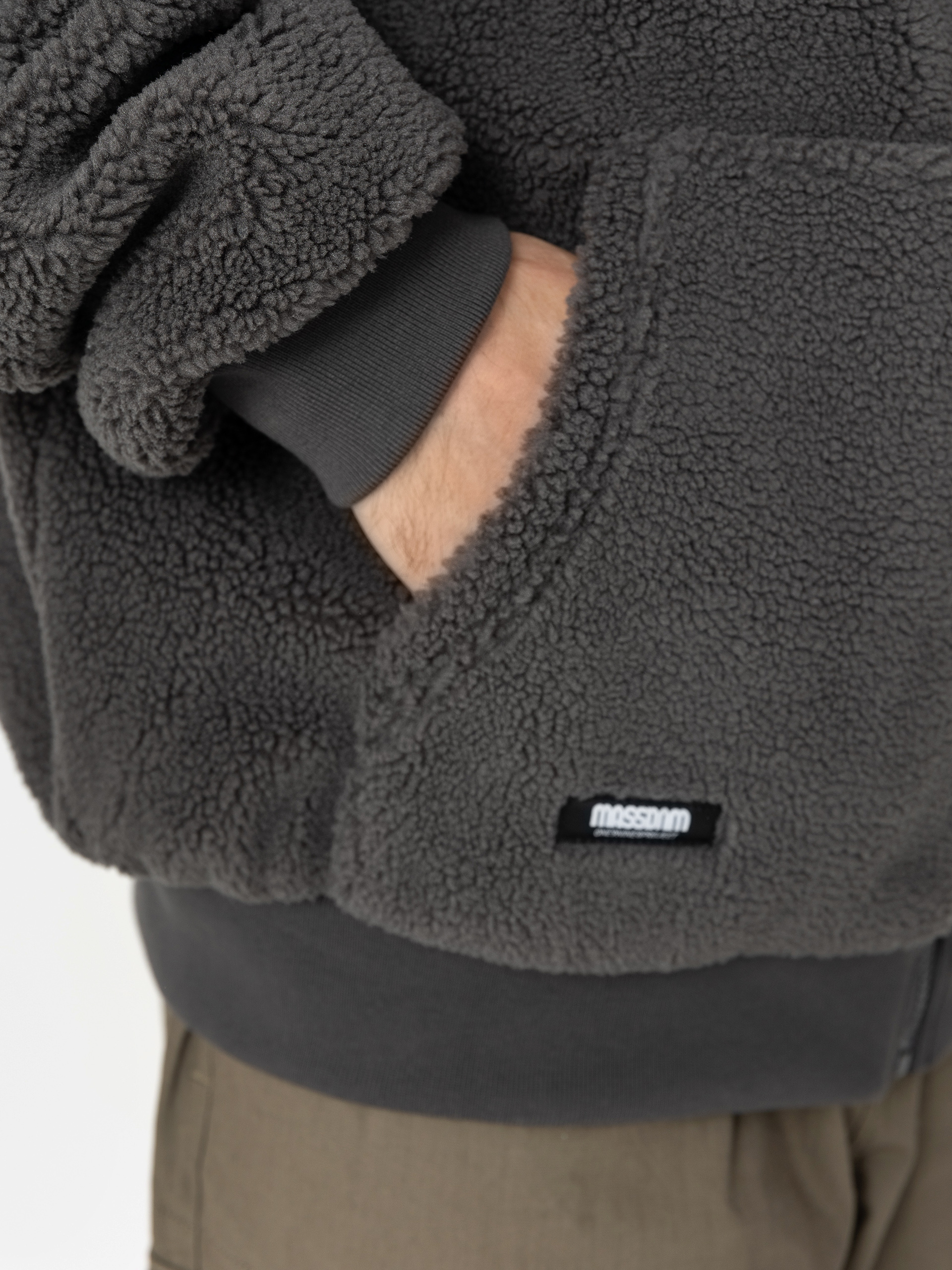 Bunda MassDnm Patch Teddy Zip (grey)