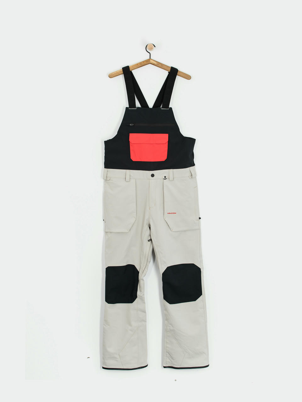 Pánské Snowboardové kalhoty  Volcom Roan Bib Overall (stone)