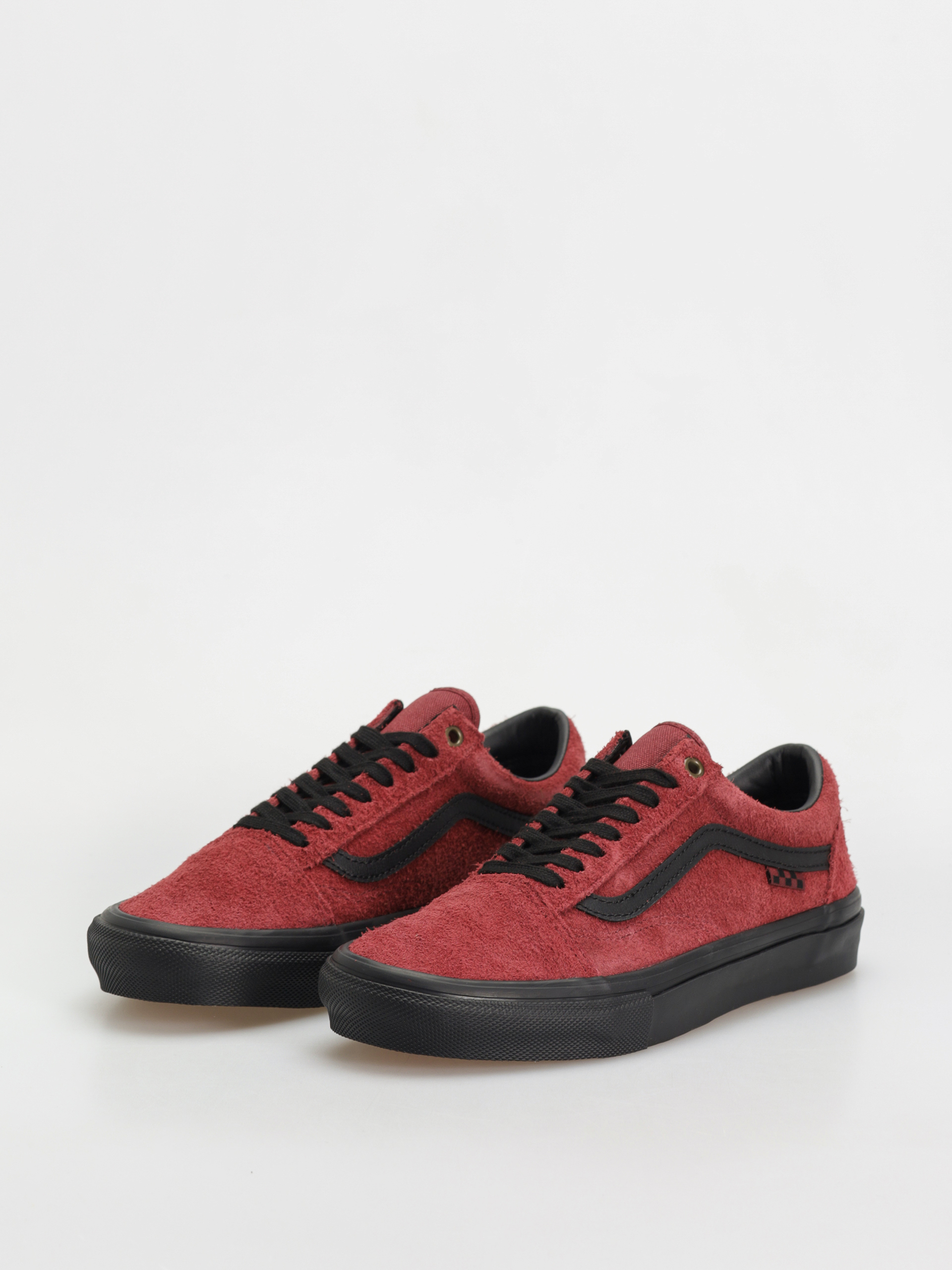 Boty Vans Skate Old Skool (hairy suede black/burgundy)