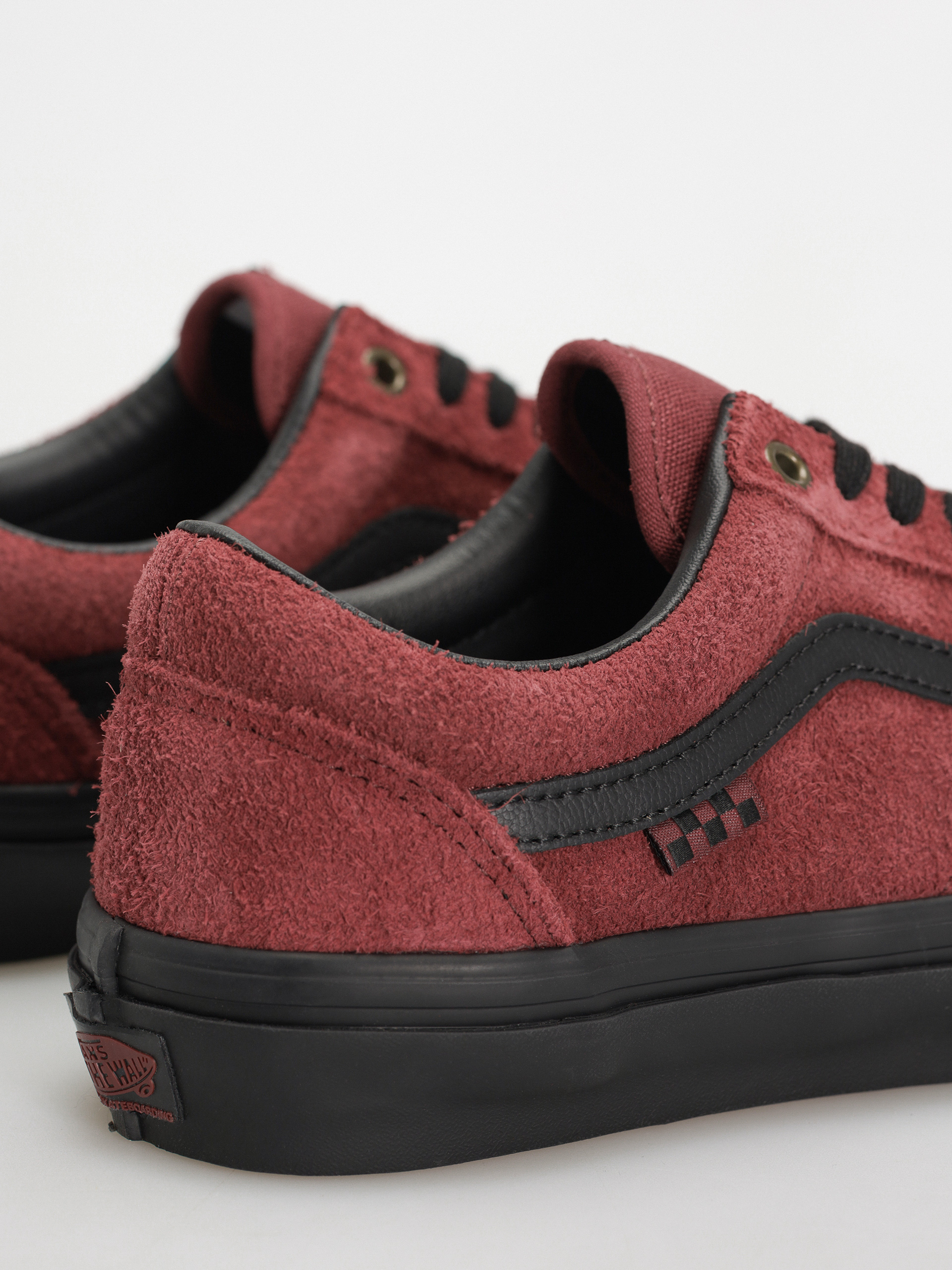 Boty Vans Skate Old Skool (hairy suede black/burgundy)