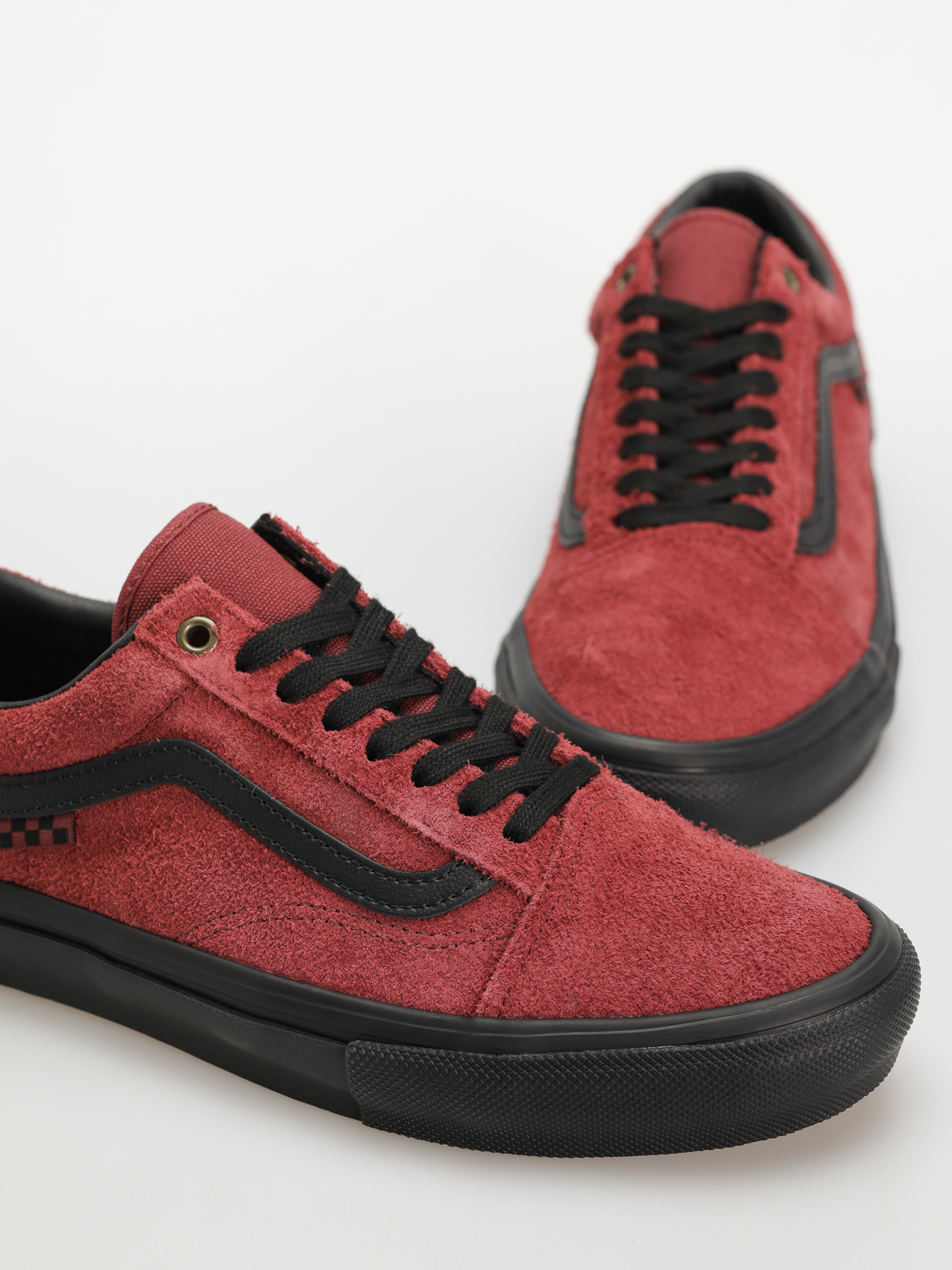 Boty Vans Skate Old Skool (hairy suede black/burgundy)
