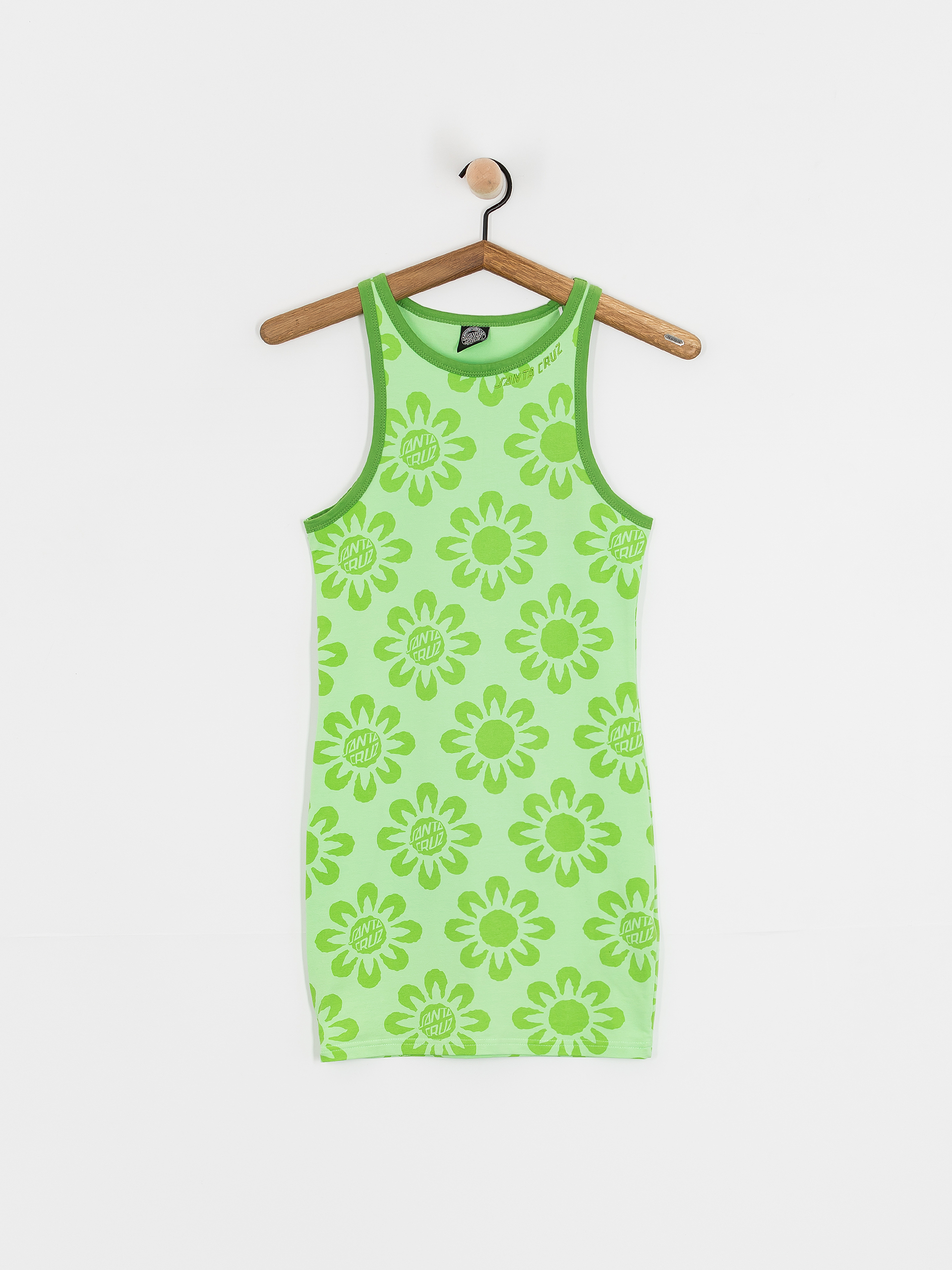 Šaty Santa Cruz Strip Racer Wmn (green flowers)