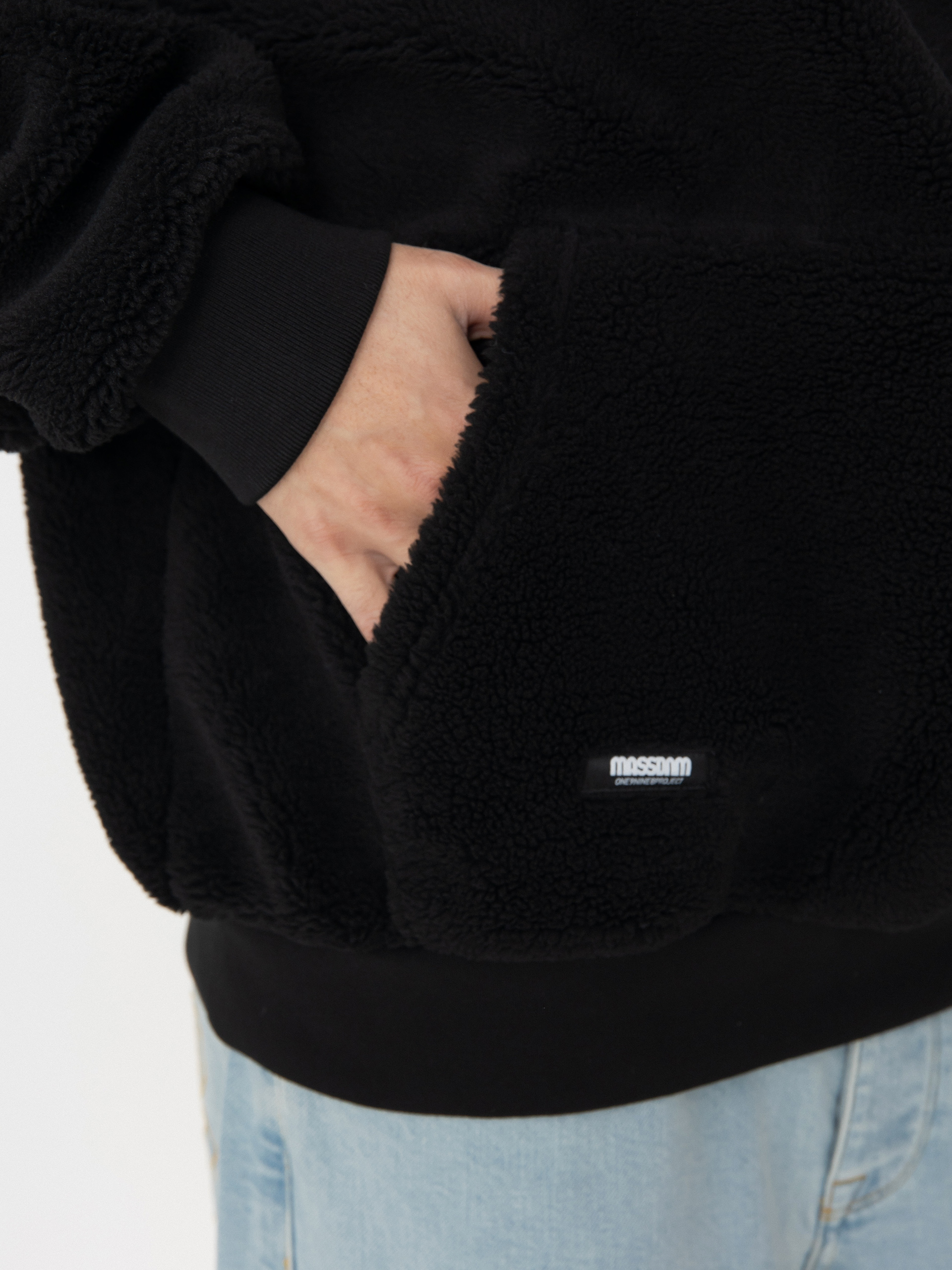 Bunda MassDnm Patch Teddy Hoody (black)