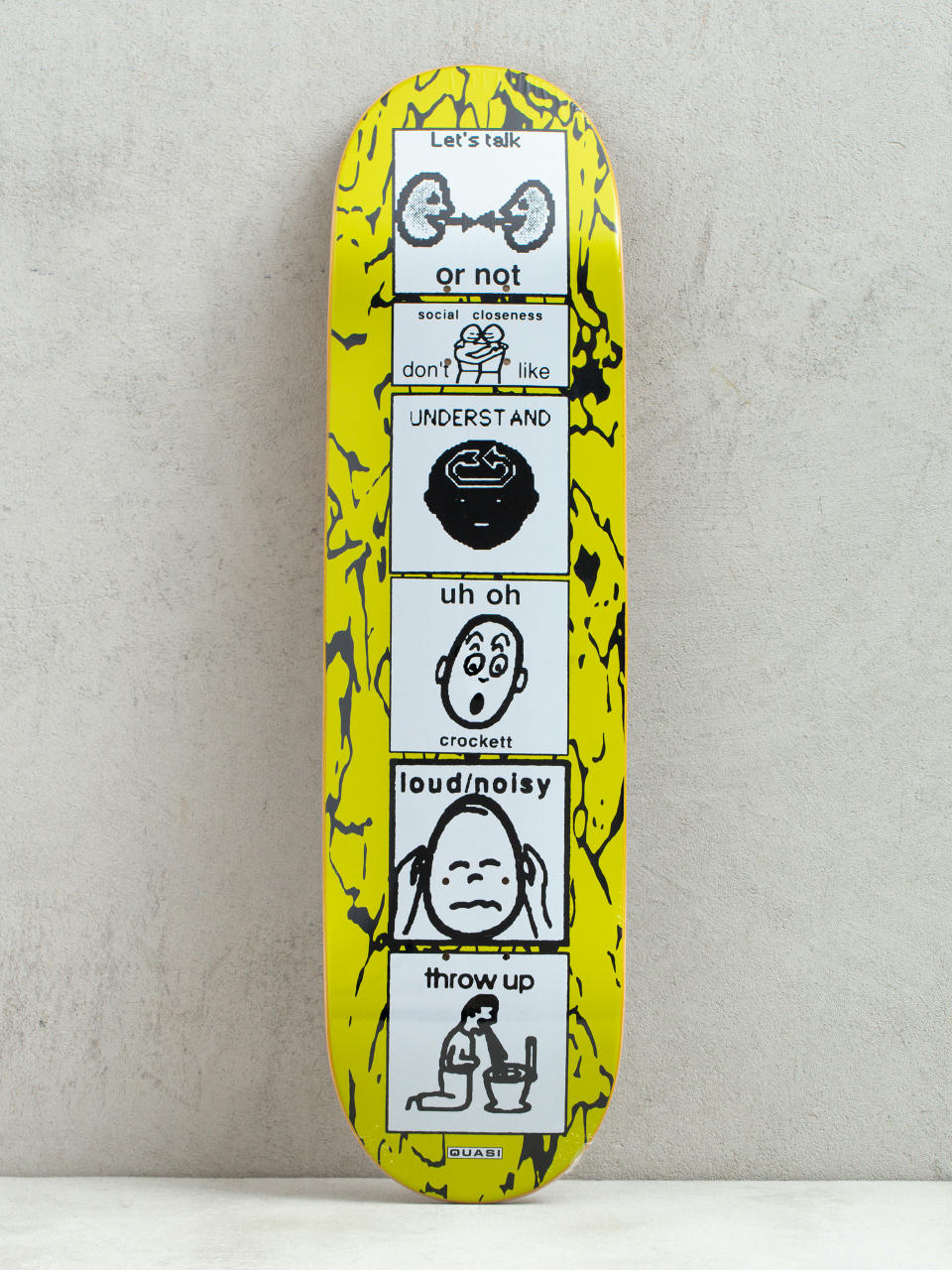 Deska Quasi Skateboards Crockett The Puker (yellow/white)