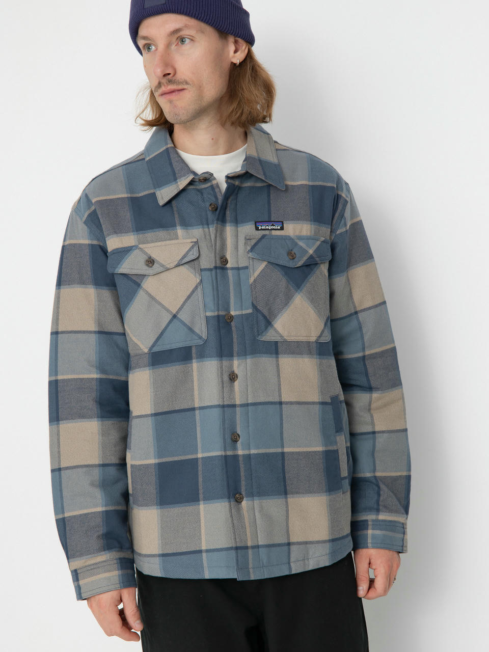 Košile Patagonia LW Insulated Fjord Flannel (william smolder blue)