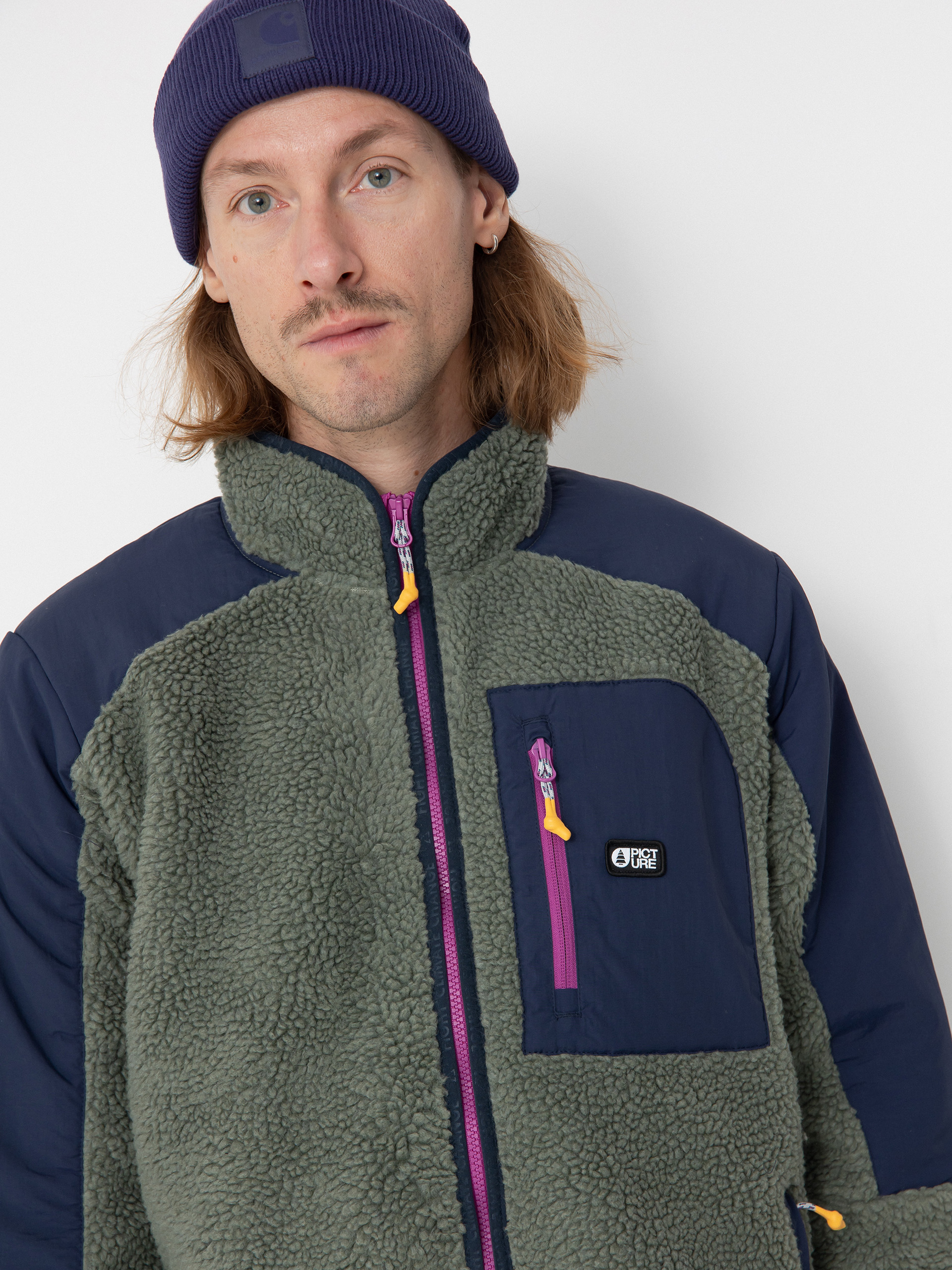 Pánský Fleecová mikina Picture Quilchena (green spray dark blue)