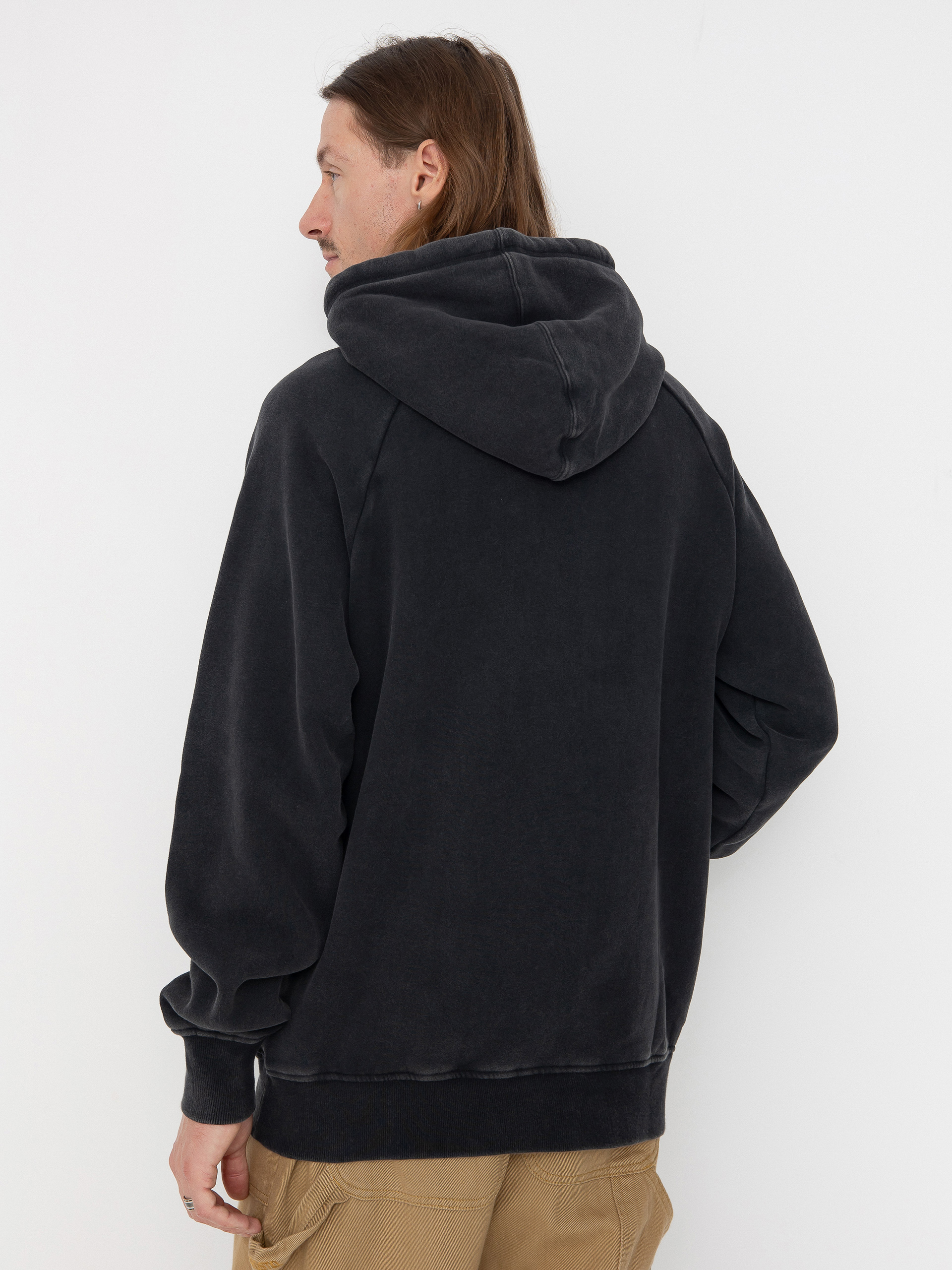 Mikina s kapucí Prosto Washed HD (black)